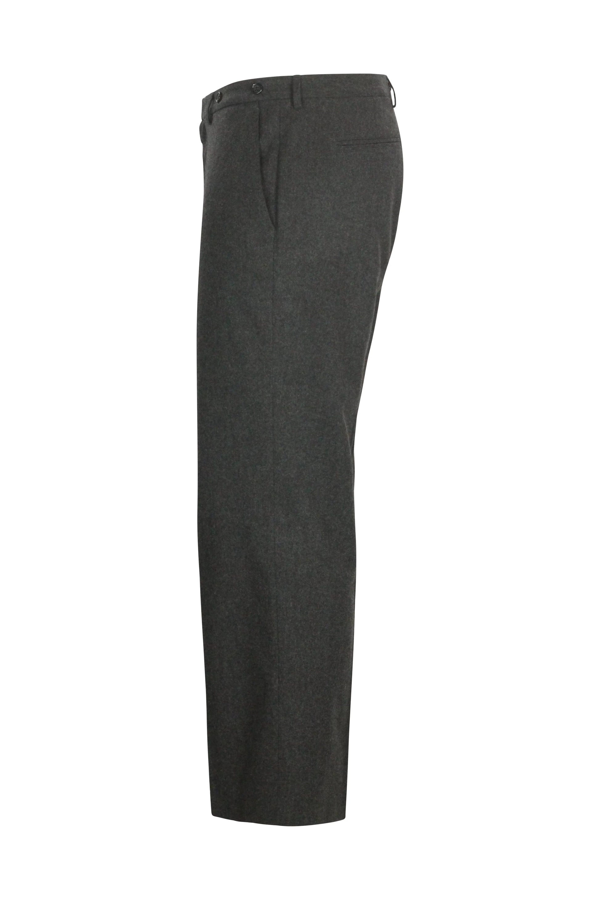 Wool Tailored Trousers in Charcoal Grey