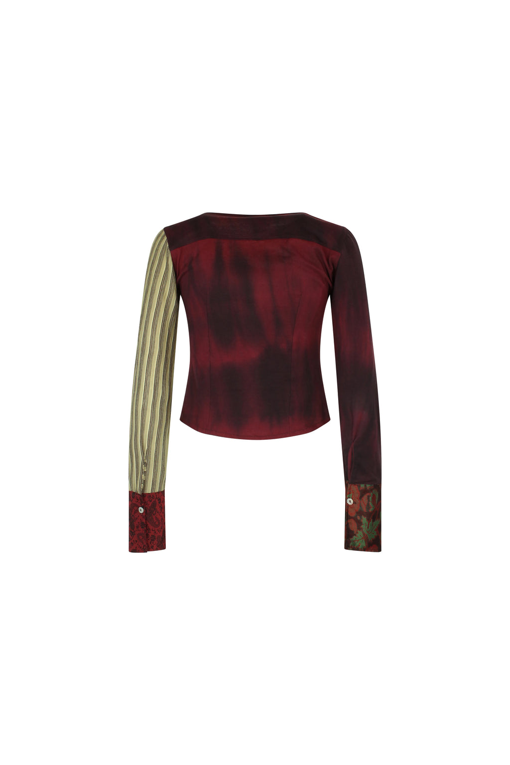 Vintage Striped and Tie-Dye Long-Sleeve T-Shirt