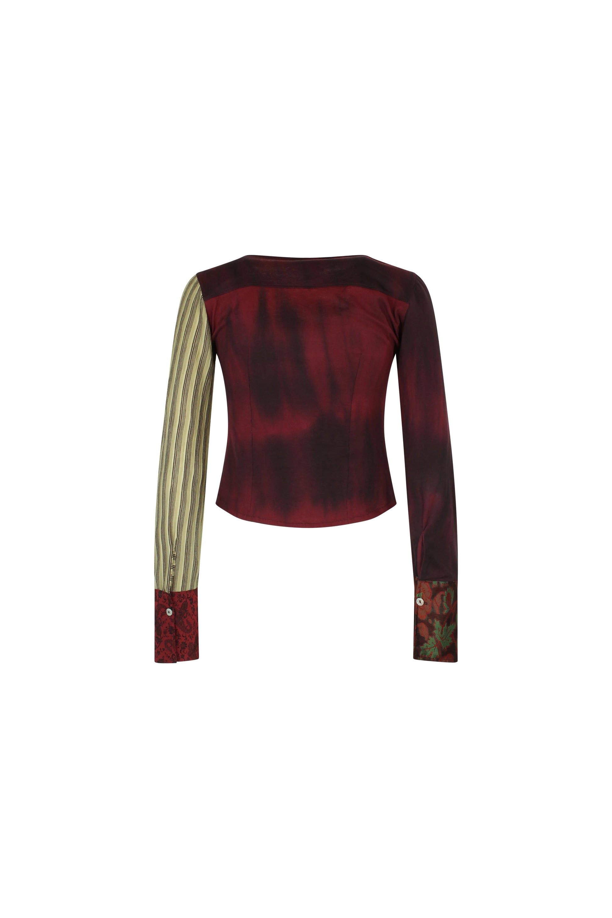 Vintage Striped and Tie-Dye Long-Sleeve T-Shirt