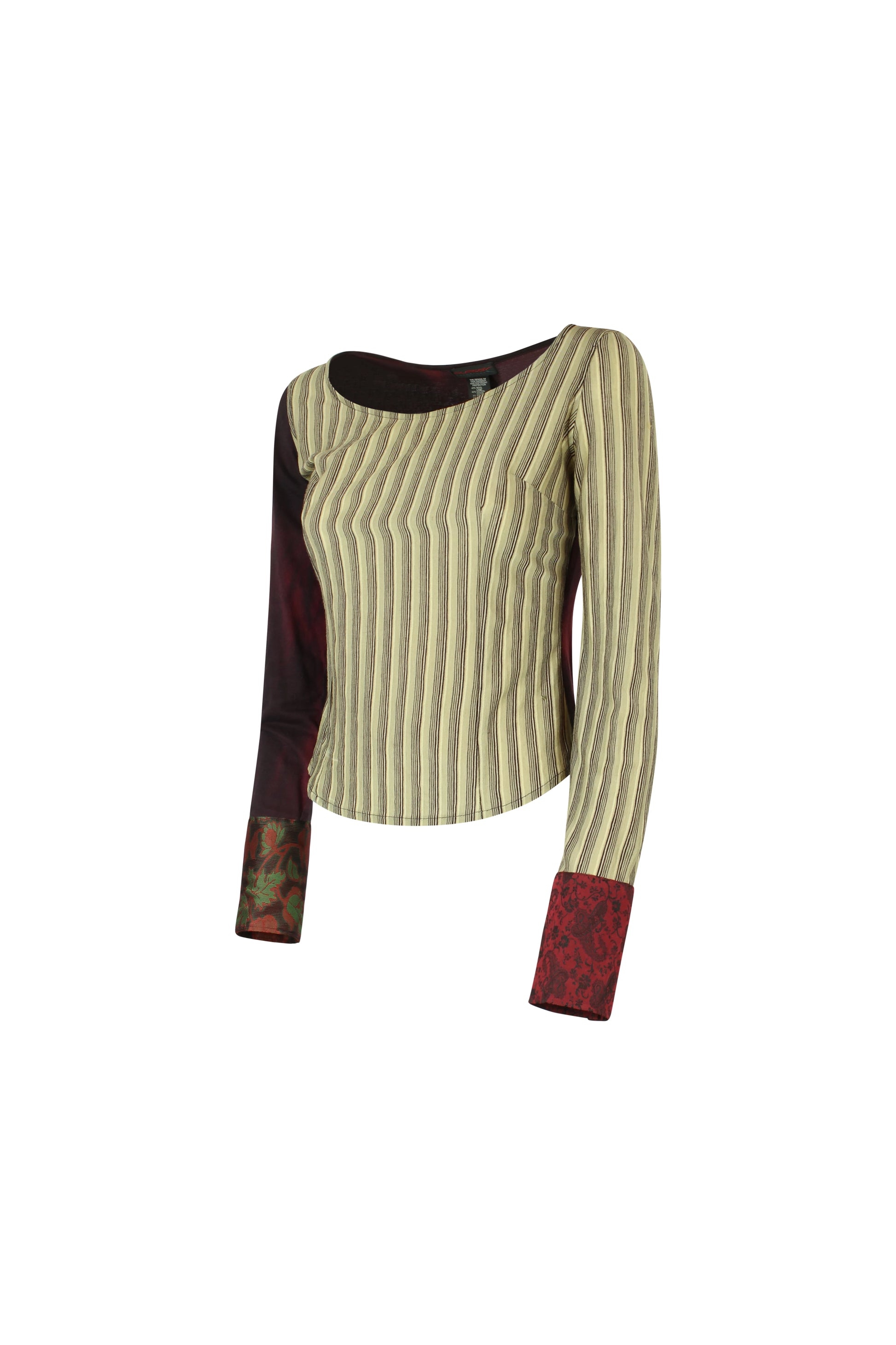 Vintage Striped and Tie-Dye Long-Sleeve T-Shirt