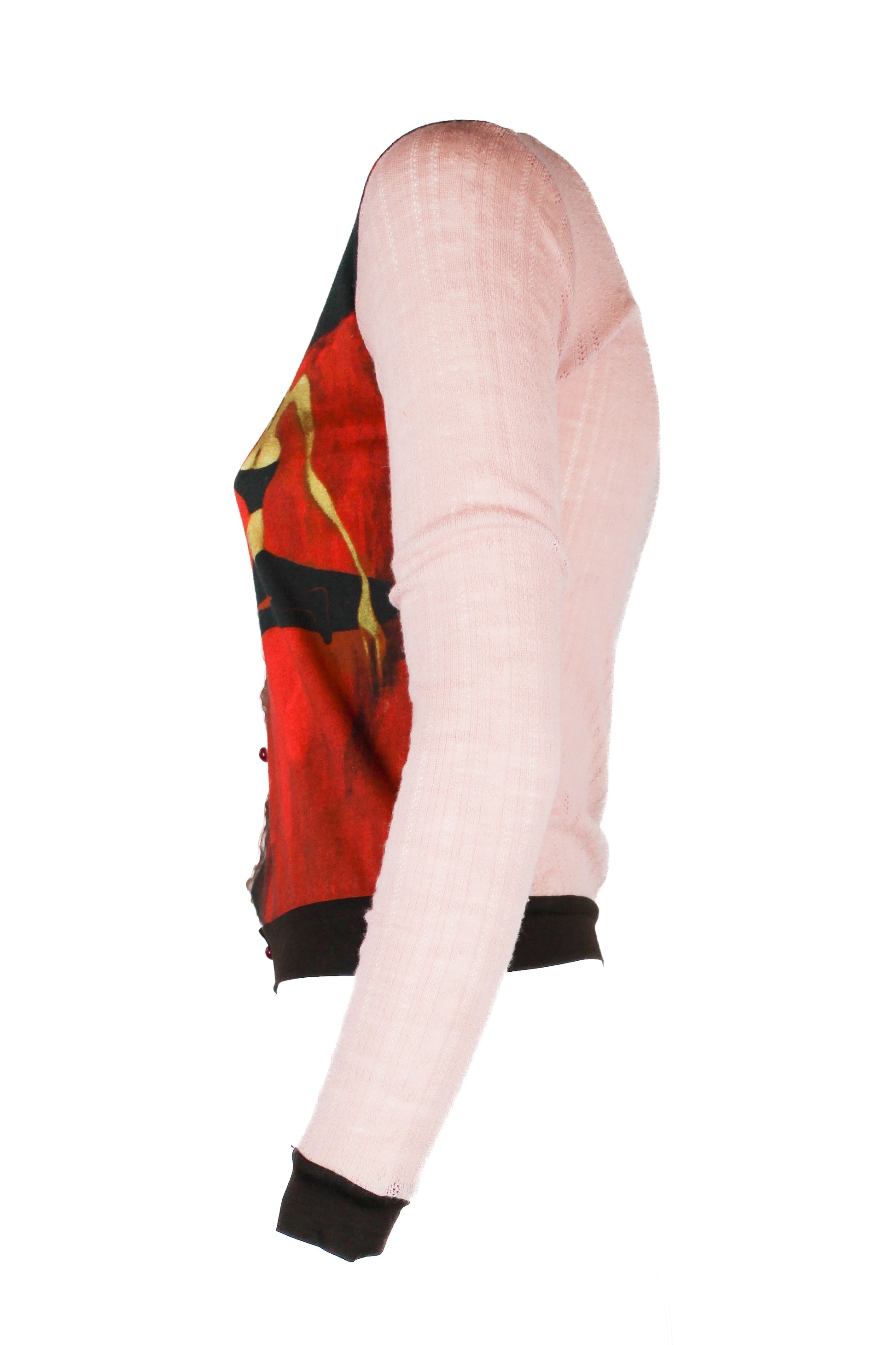 Y2K Pop Print Mini Cardigan