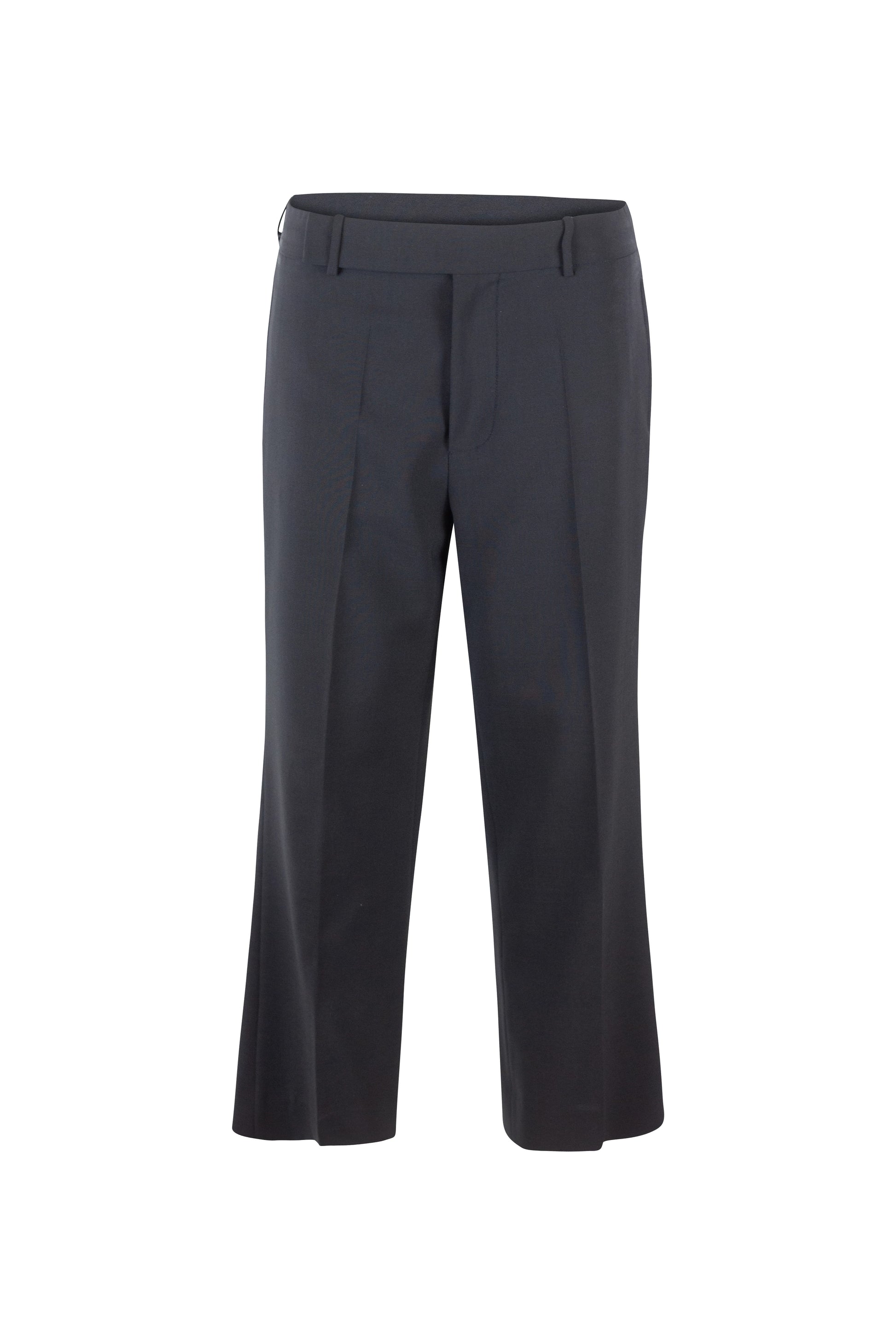 Cropped Trousers with Pressed Crease
