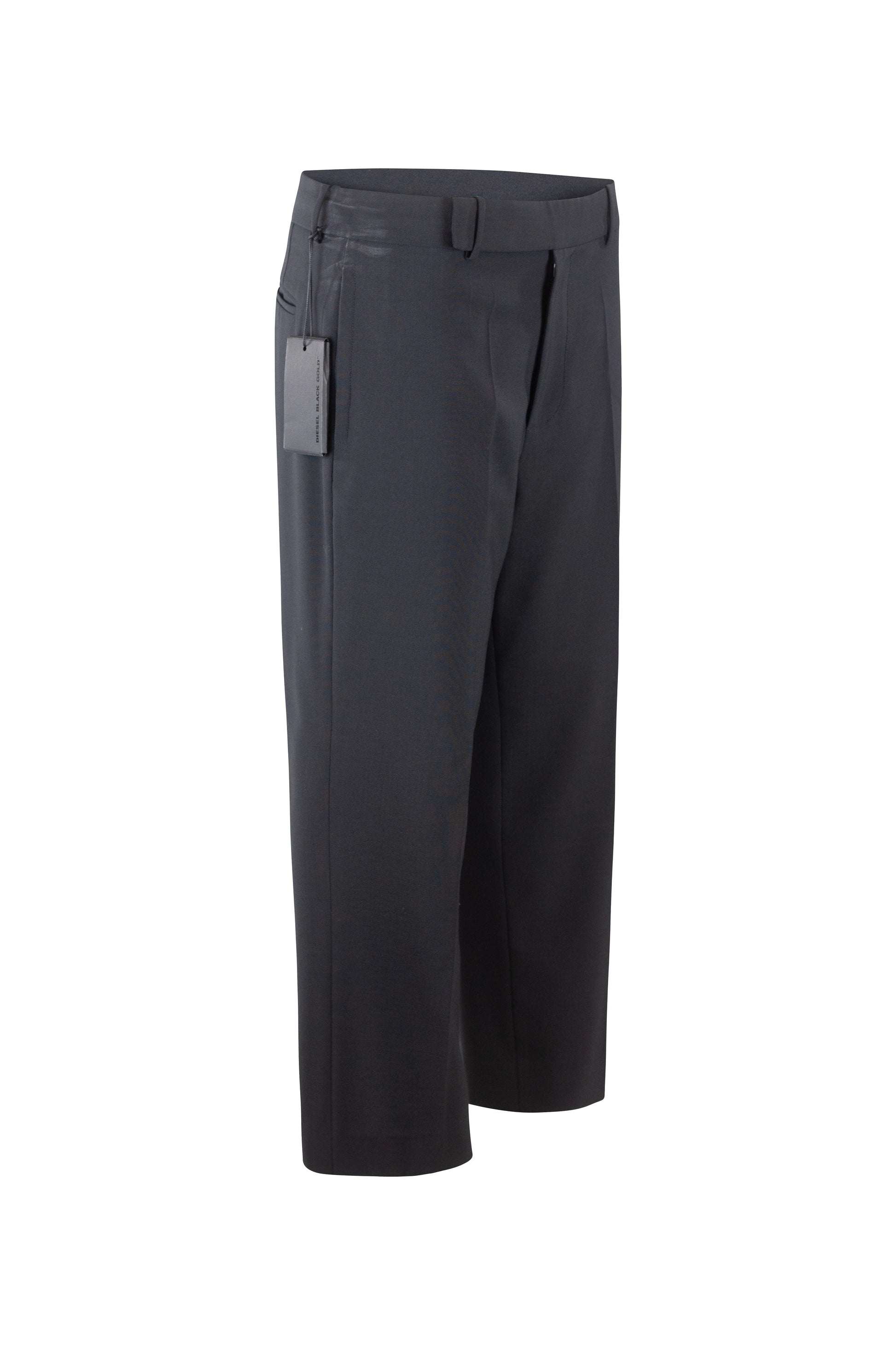 Cropped Trousers with Pressed Crease