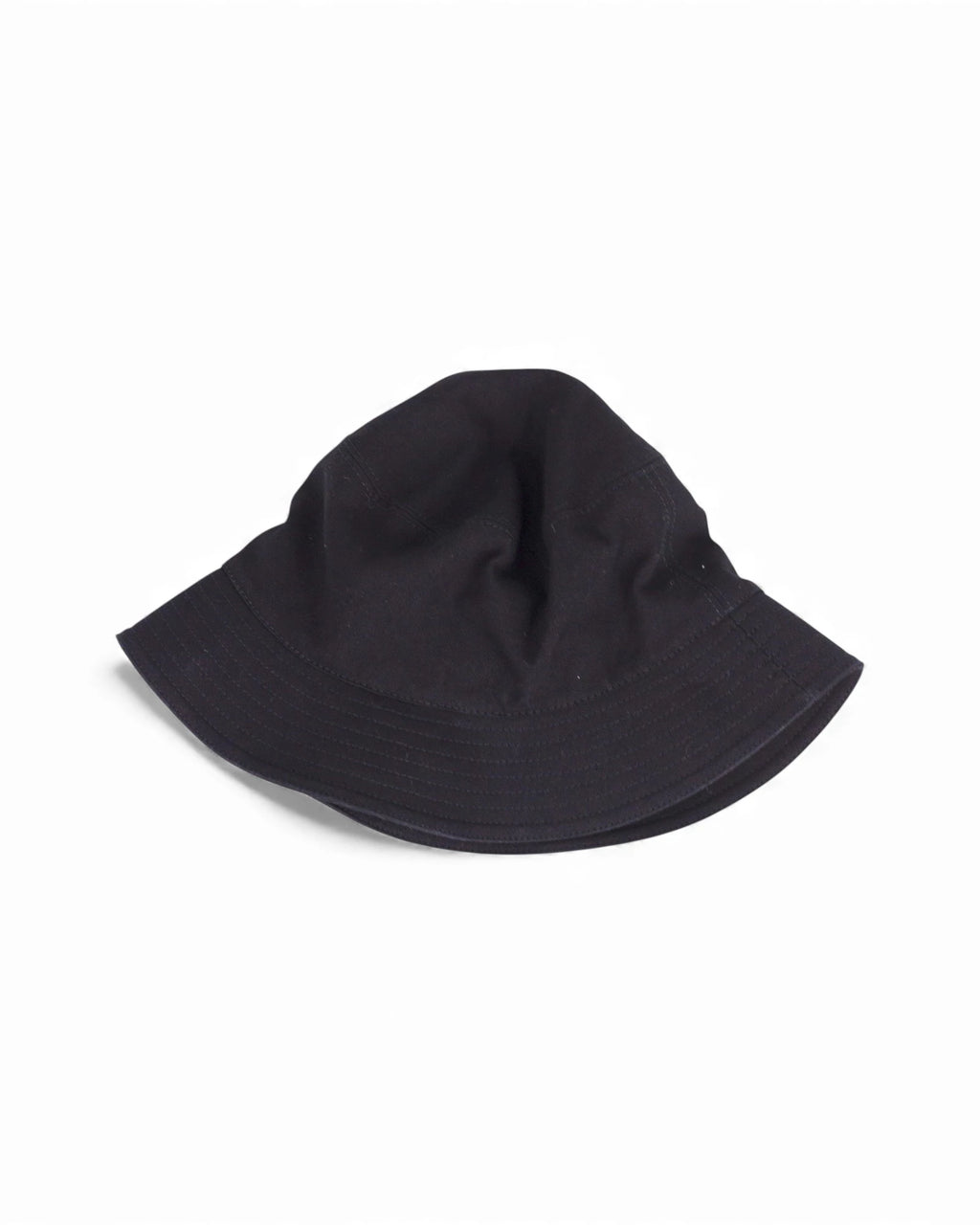 Black bucket hat with print