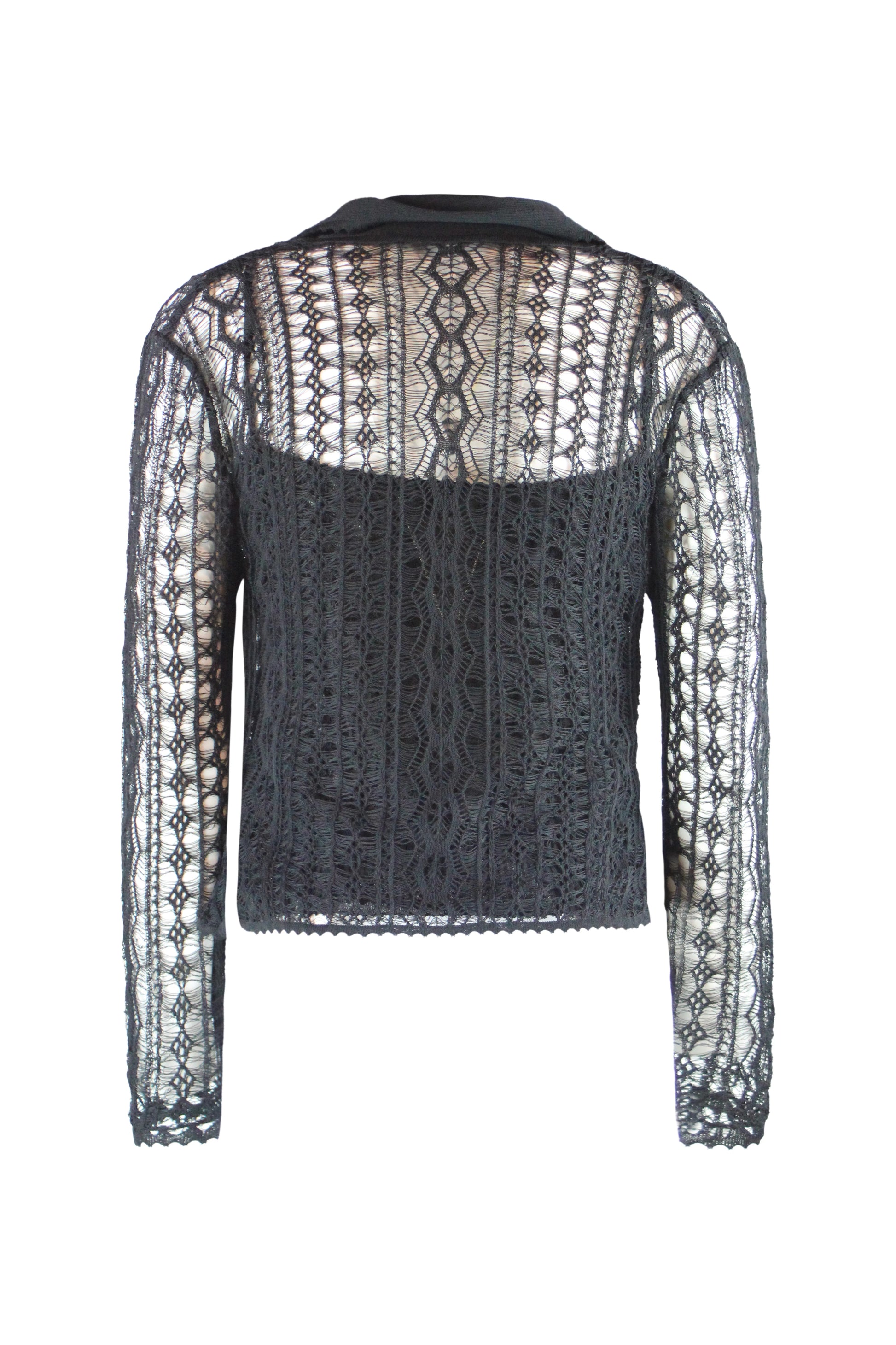 Black Crochet Twin-Set