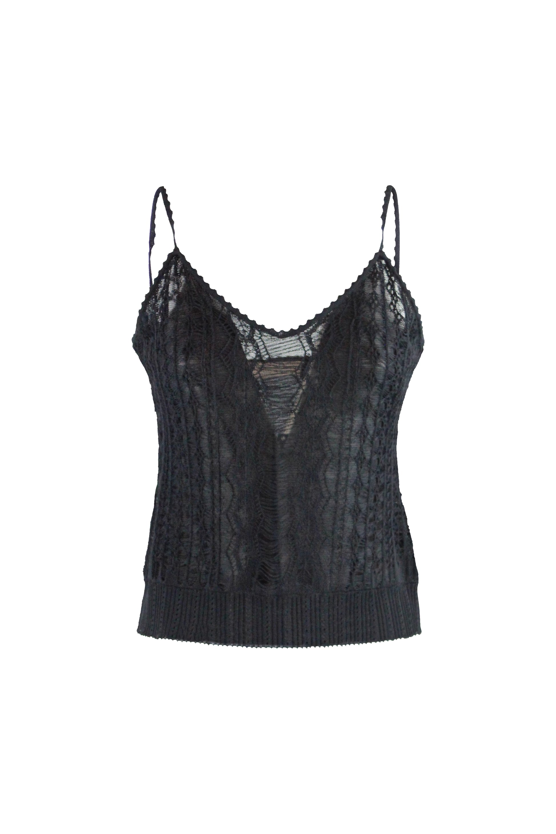 Black Crochet Twin-Set