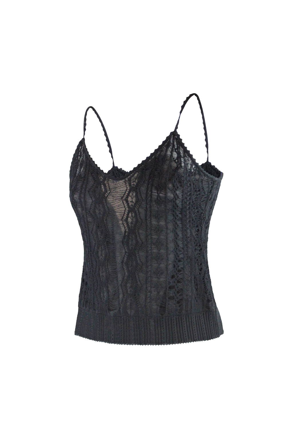 Black Crochet Twin-Set