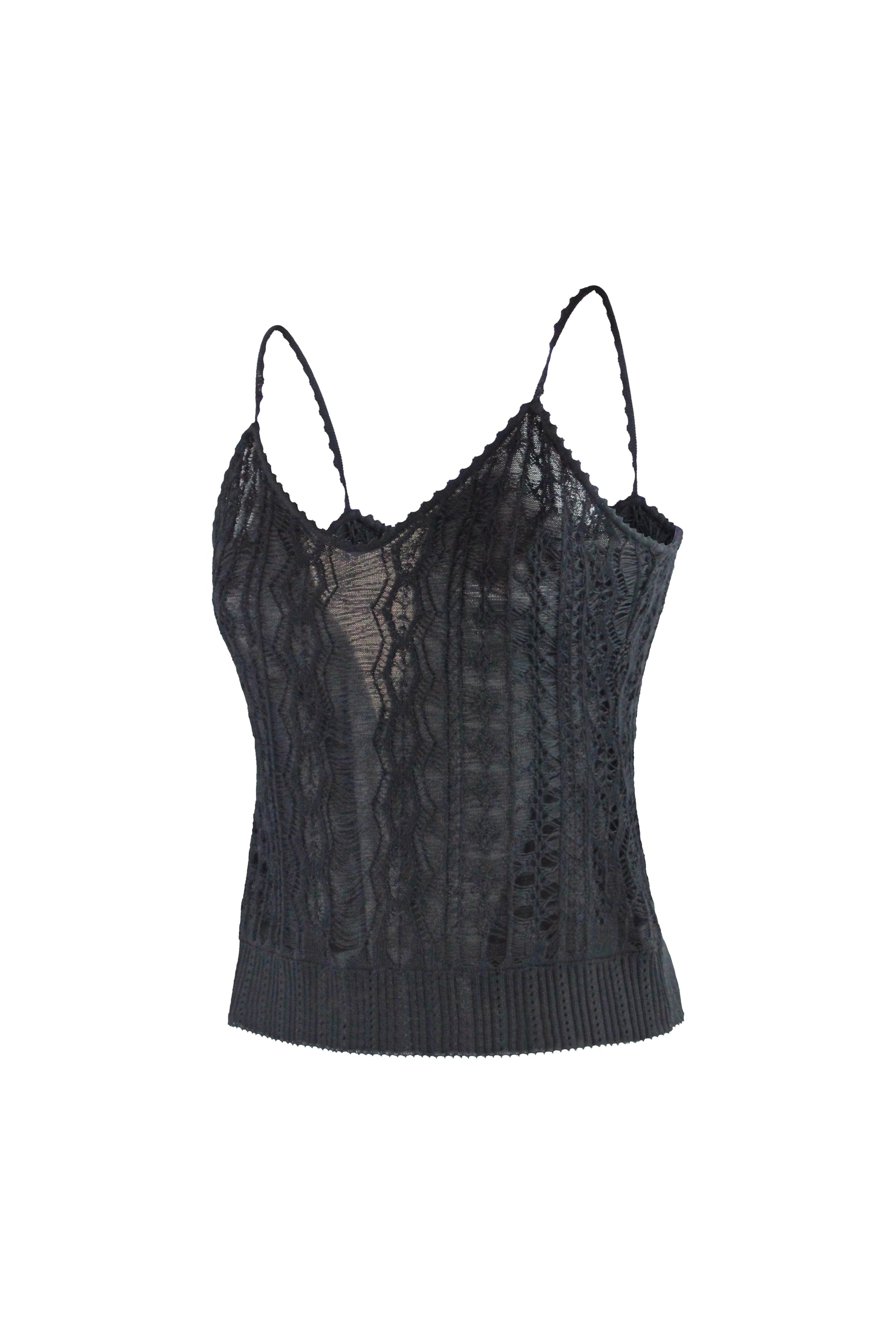 Black Crochet Twin-Set