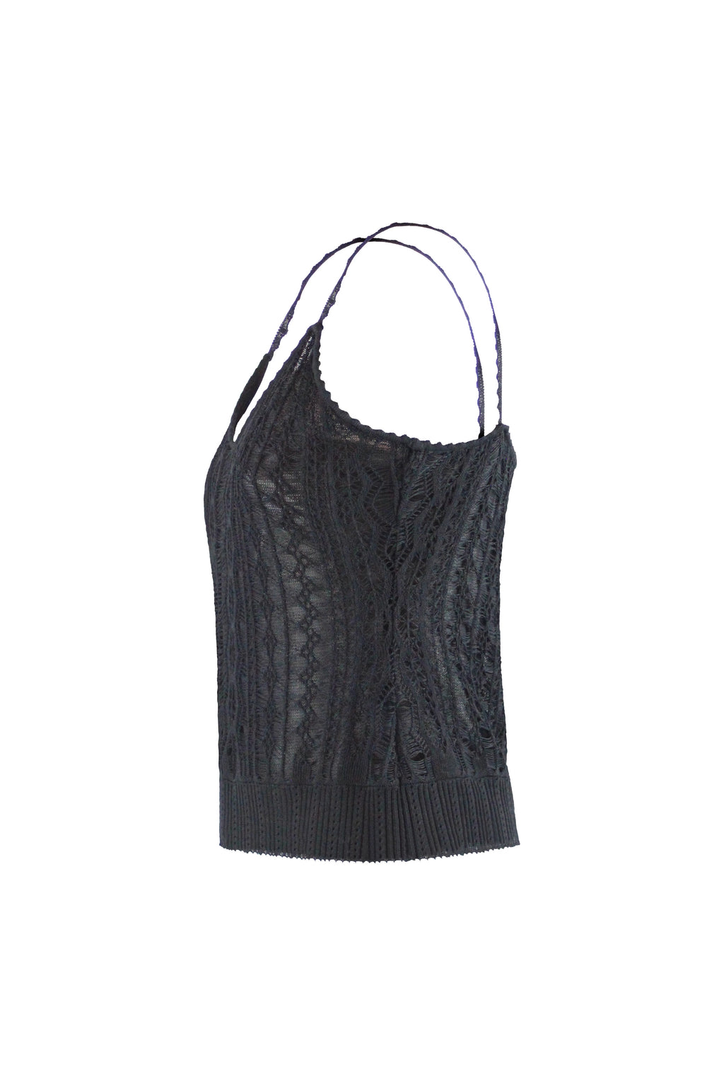 Black Crochet Twin-Set