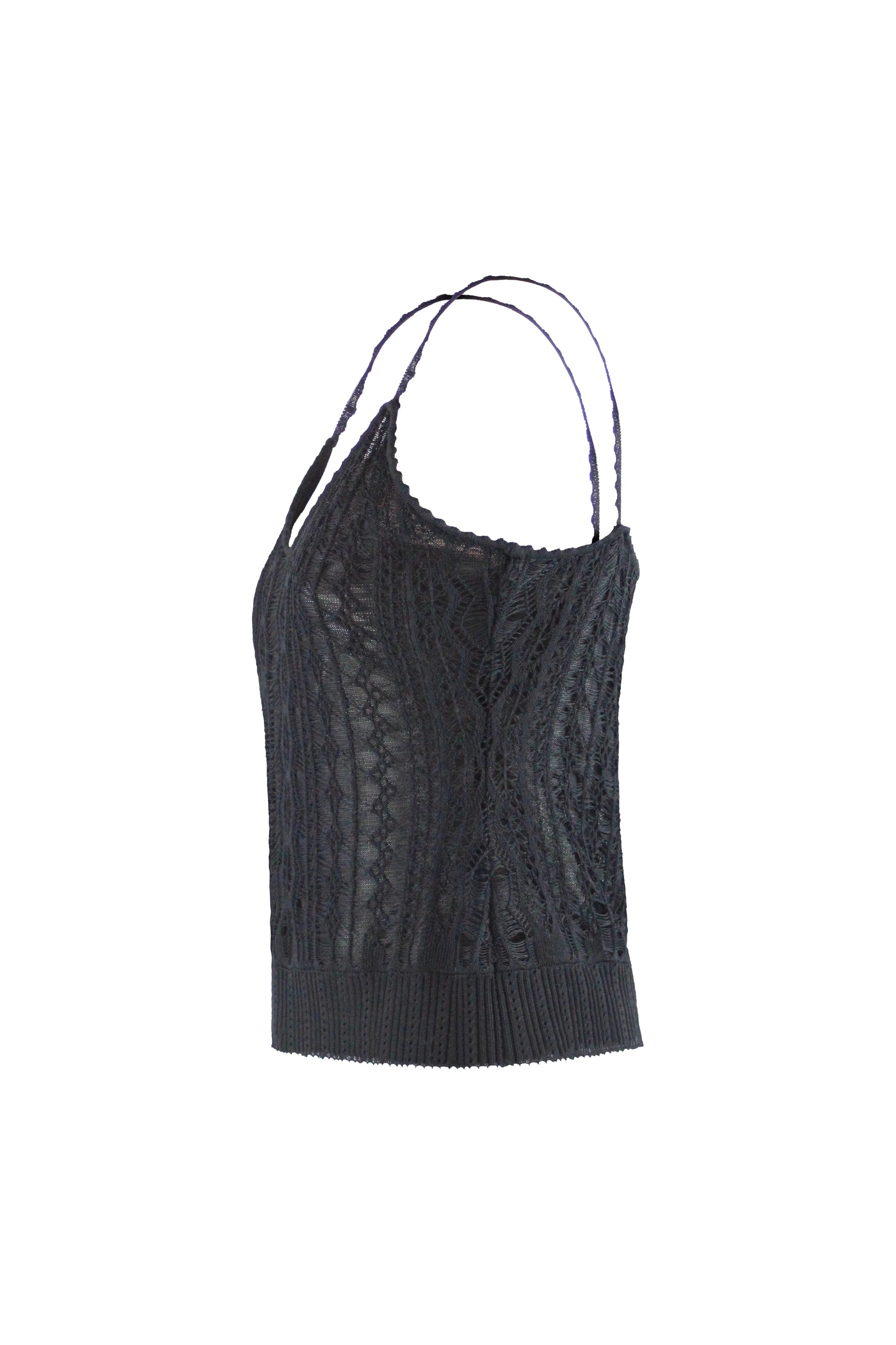 Black Crochet Twin-Set