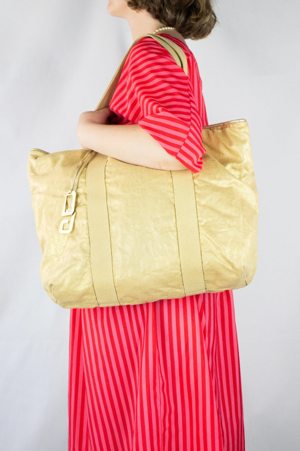 Golden beach tote
