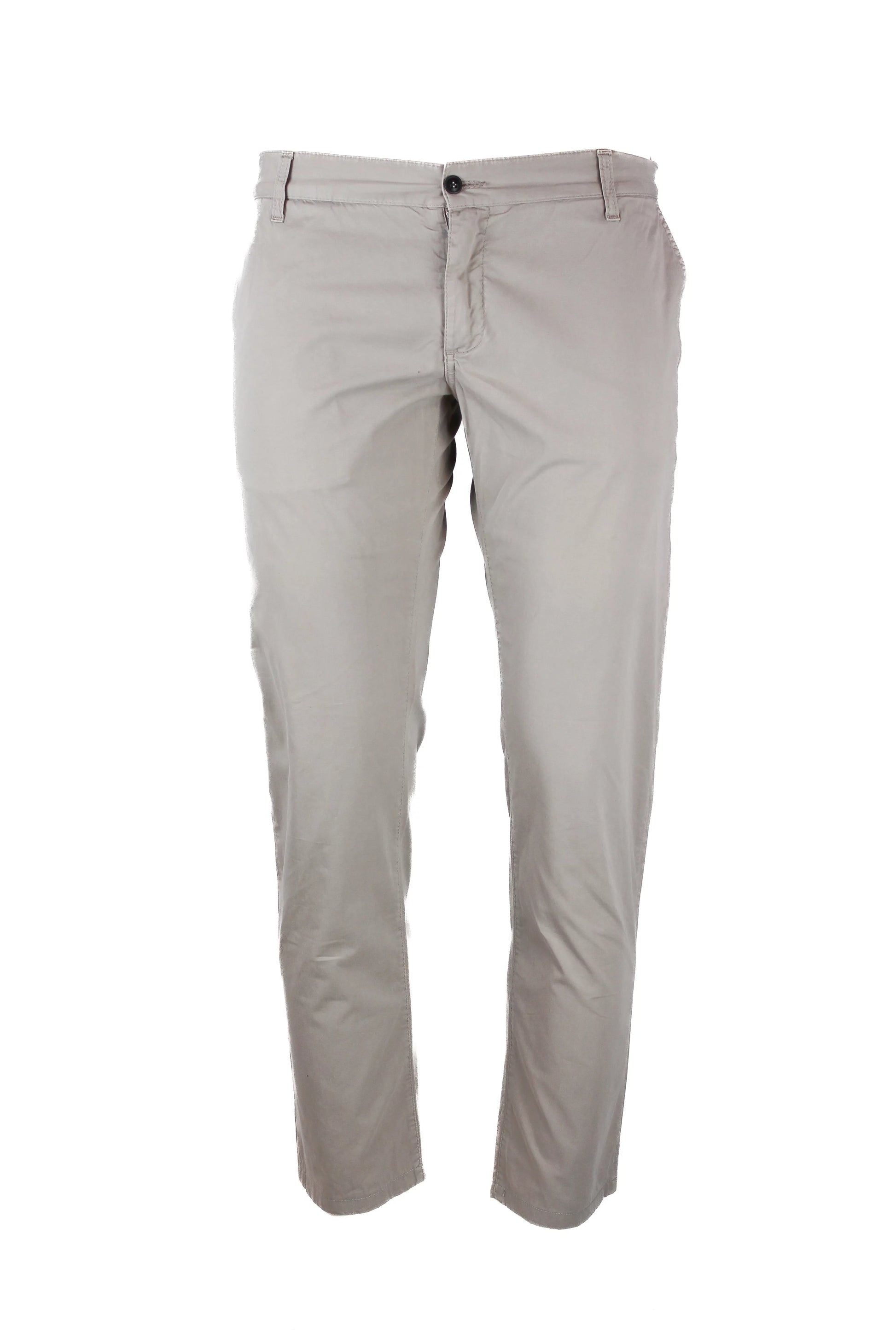 Cotton Chino Trousers in Stone Beige