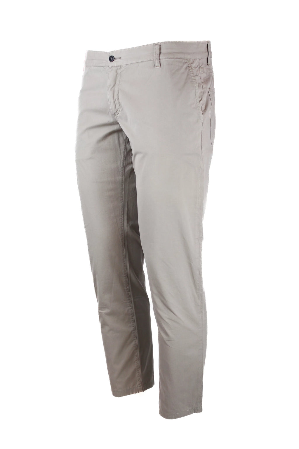 Cotton Chino Trousers in Stone Beige