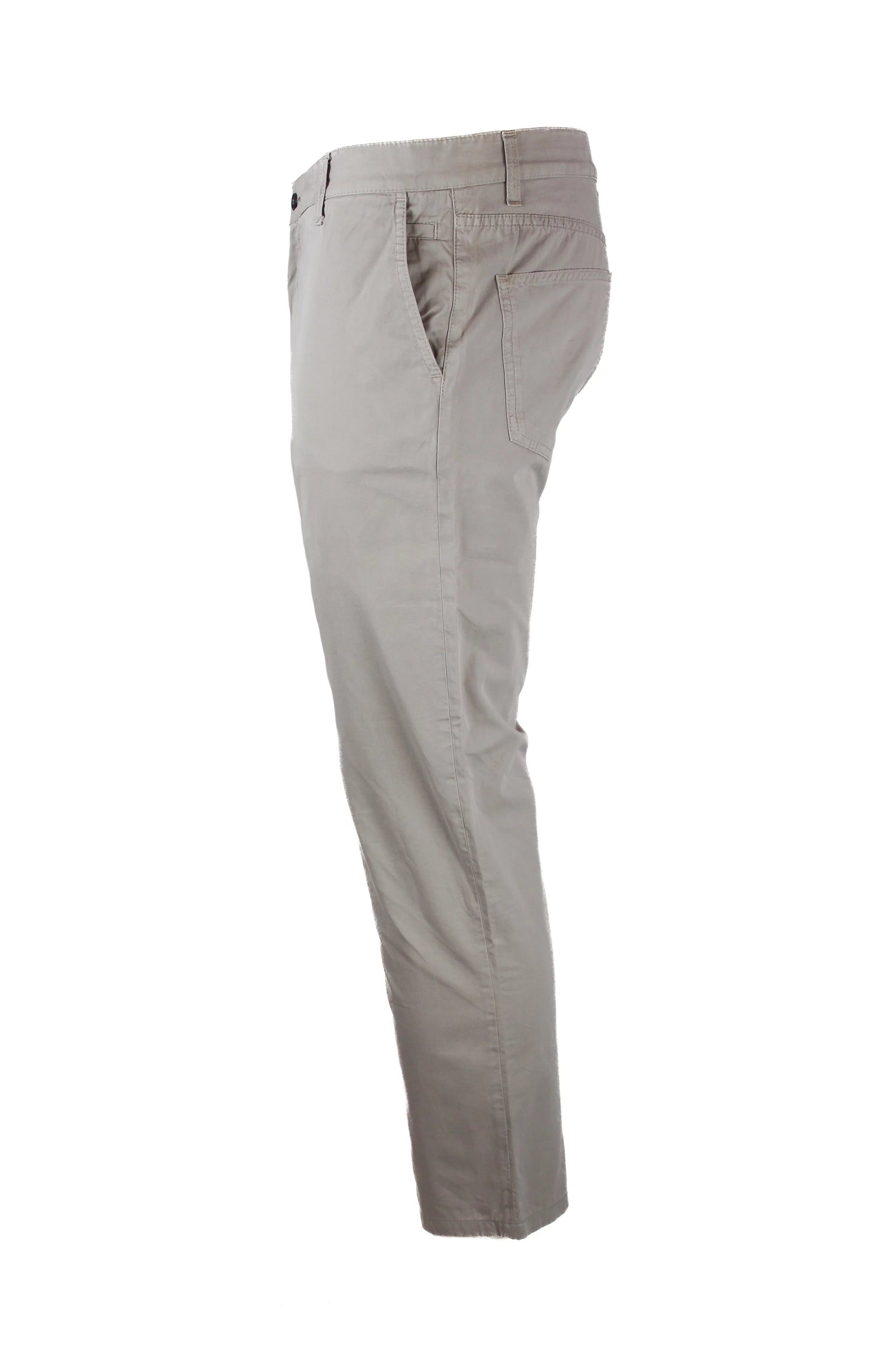Cotton Chino Trousers in Stone Beige