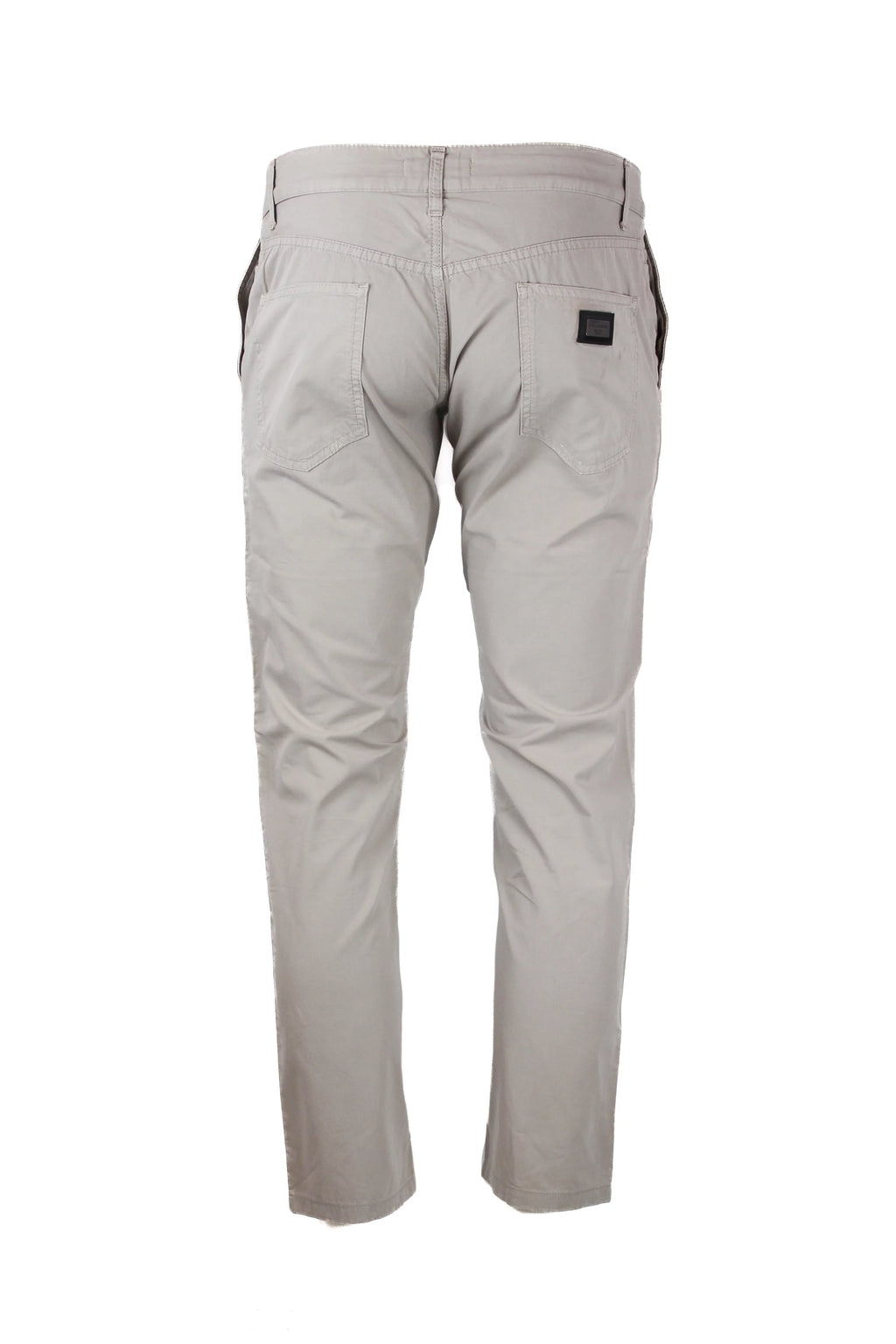 Cotton Chino Trousers in Stone Beige