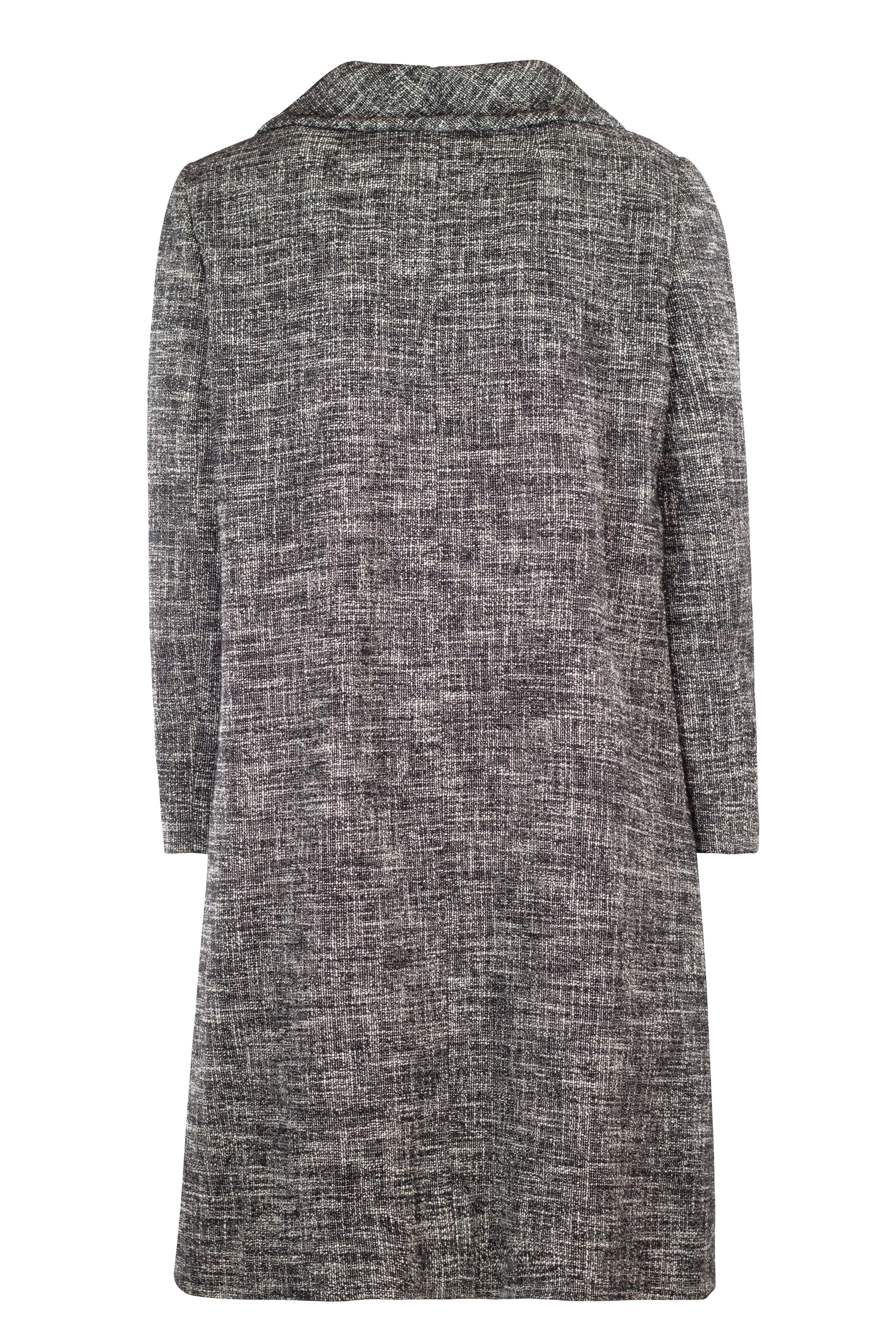 Grey Coat with Rounded Collar