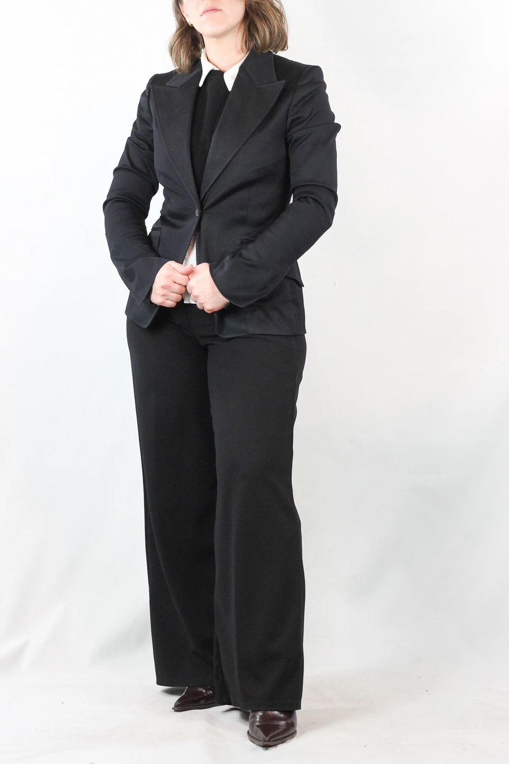 Stretch Cotton Straight-Fit Blazer