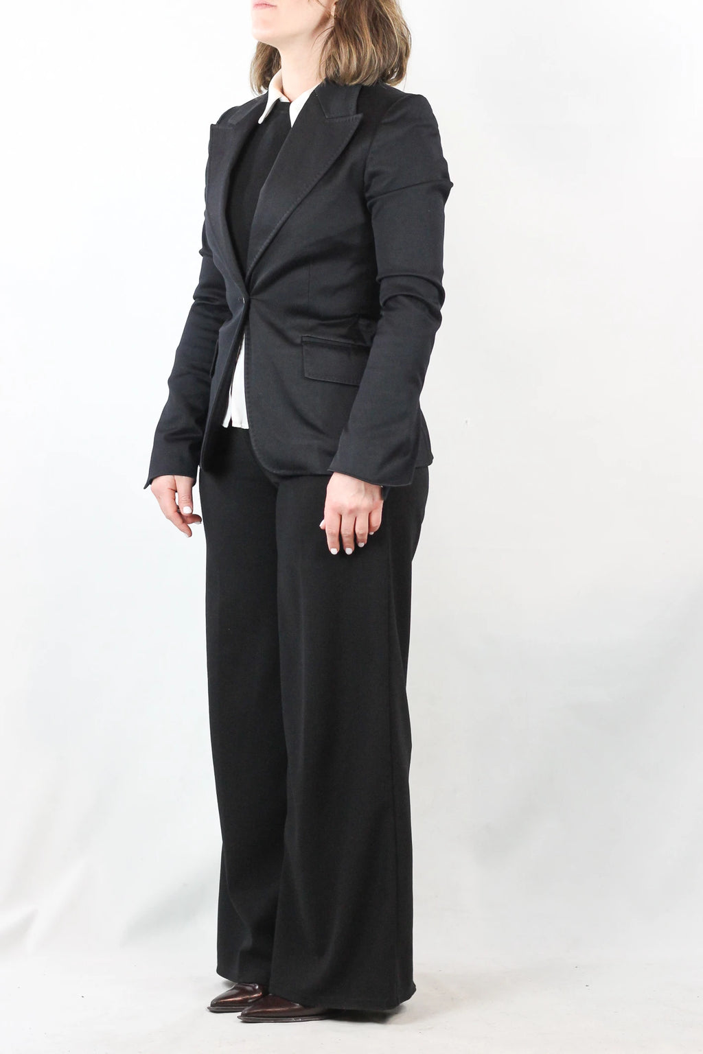 Stretch Cotton Straight-Fit Blazer