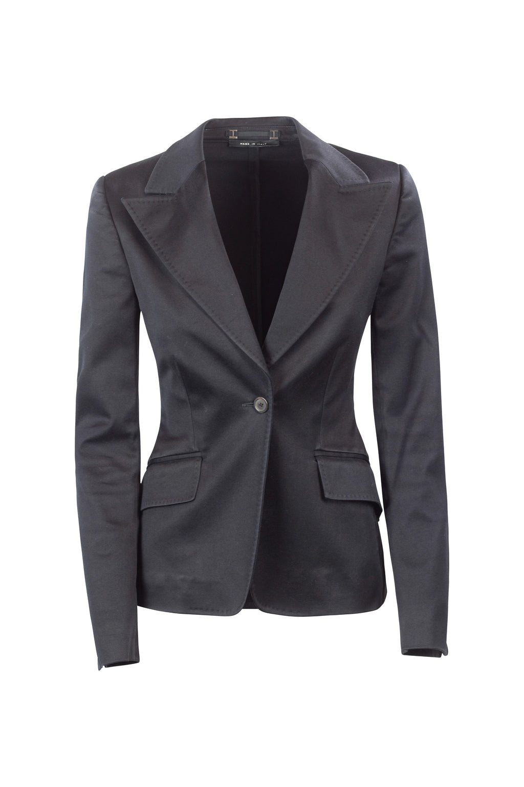 Stretch Cotton Straight-Fit Blazer