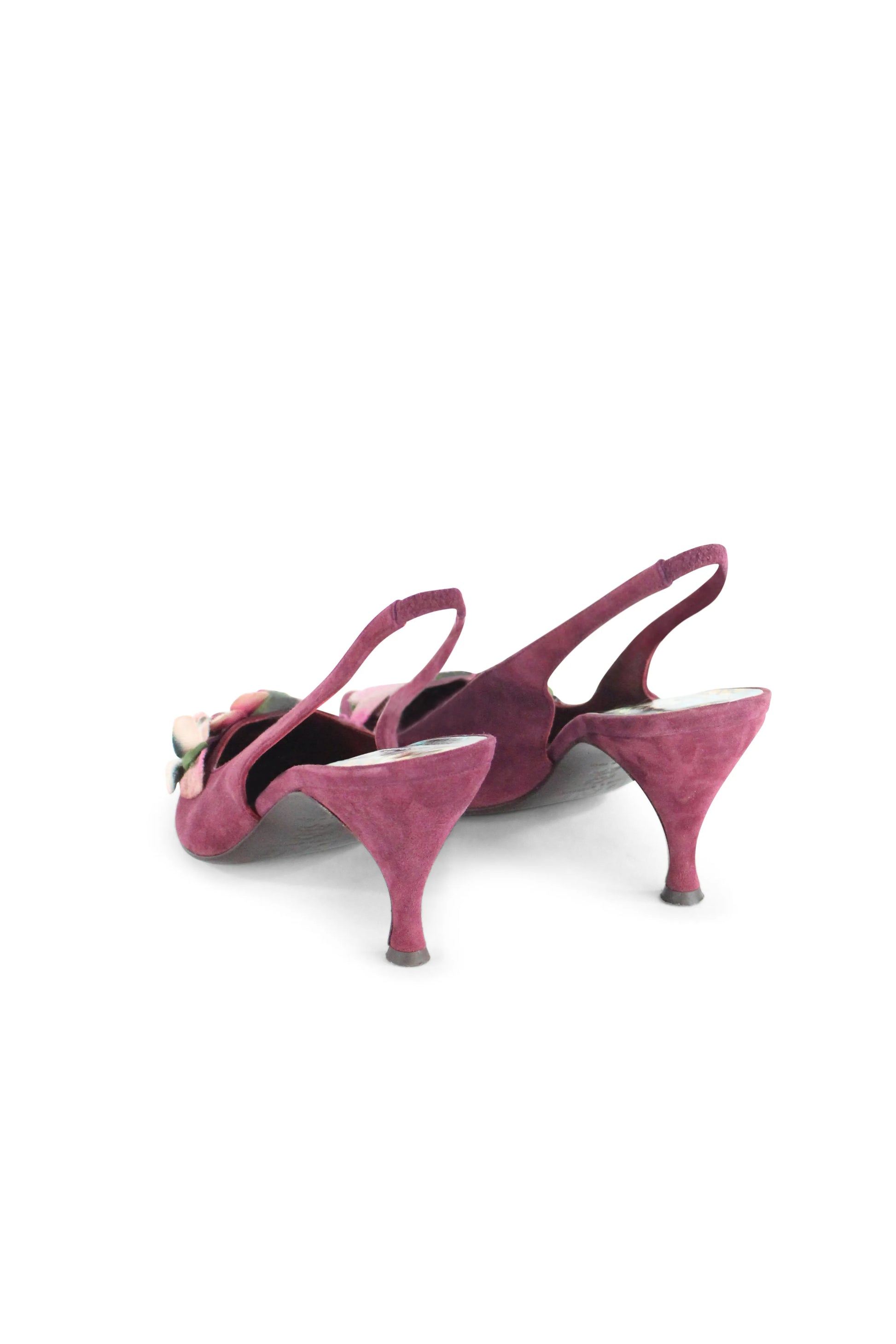 Bordeaux floral slingback