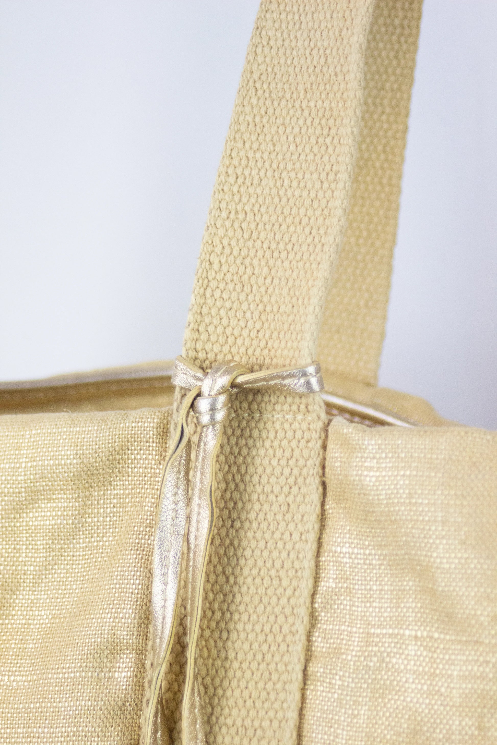 Golden beach tote