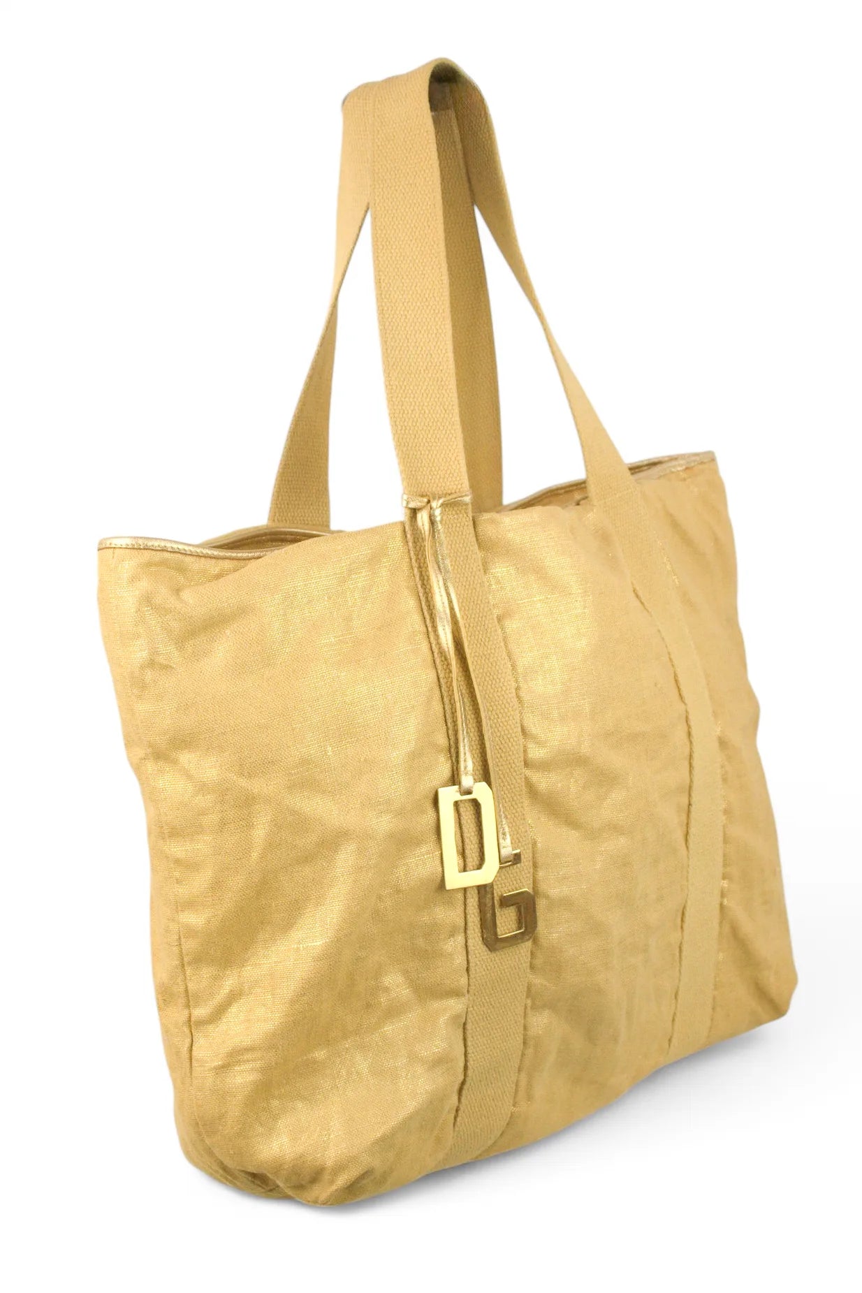 Golden beach tote
