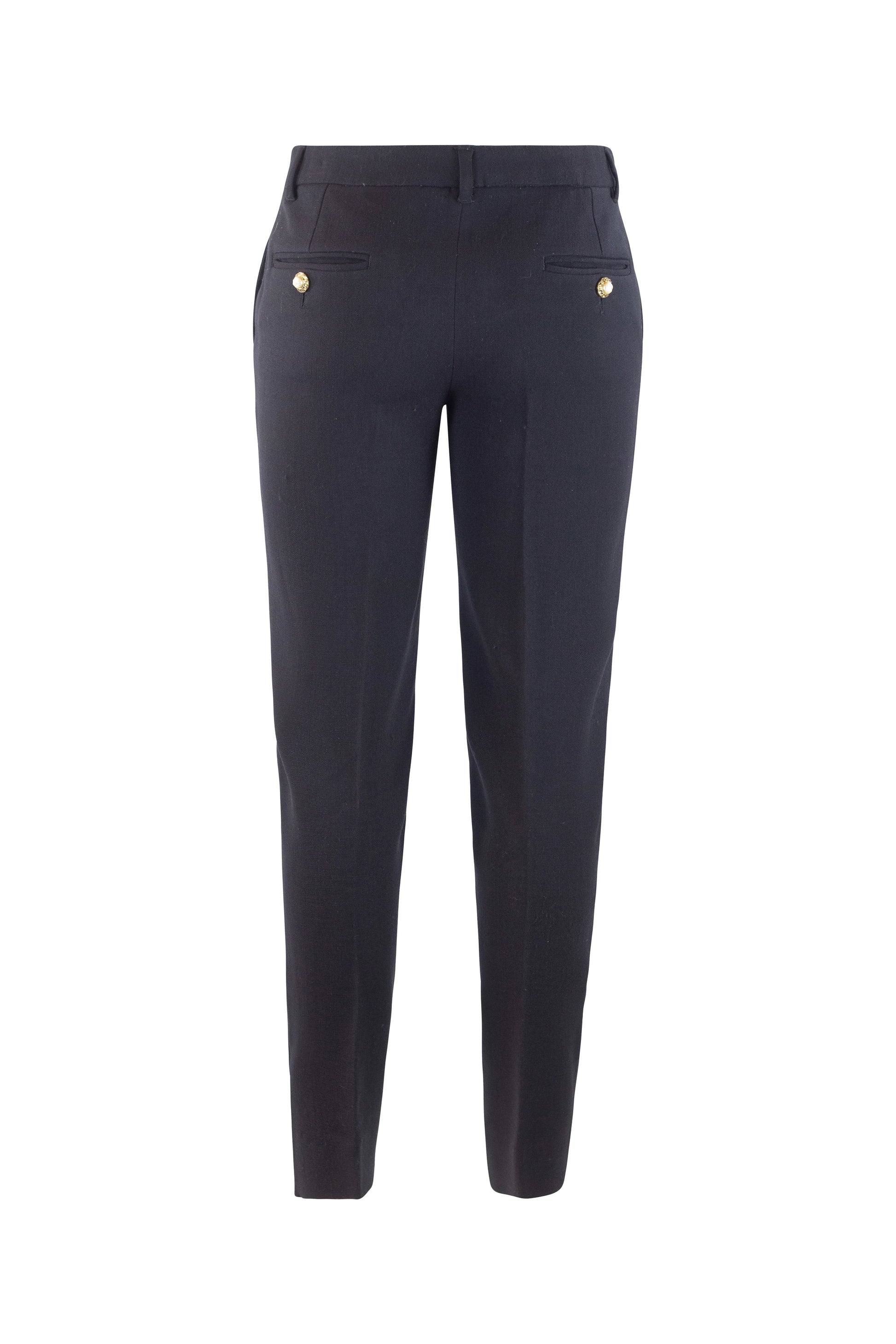Skinny Tailored Trousers with Jewel Buttons