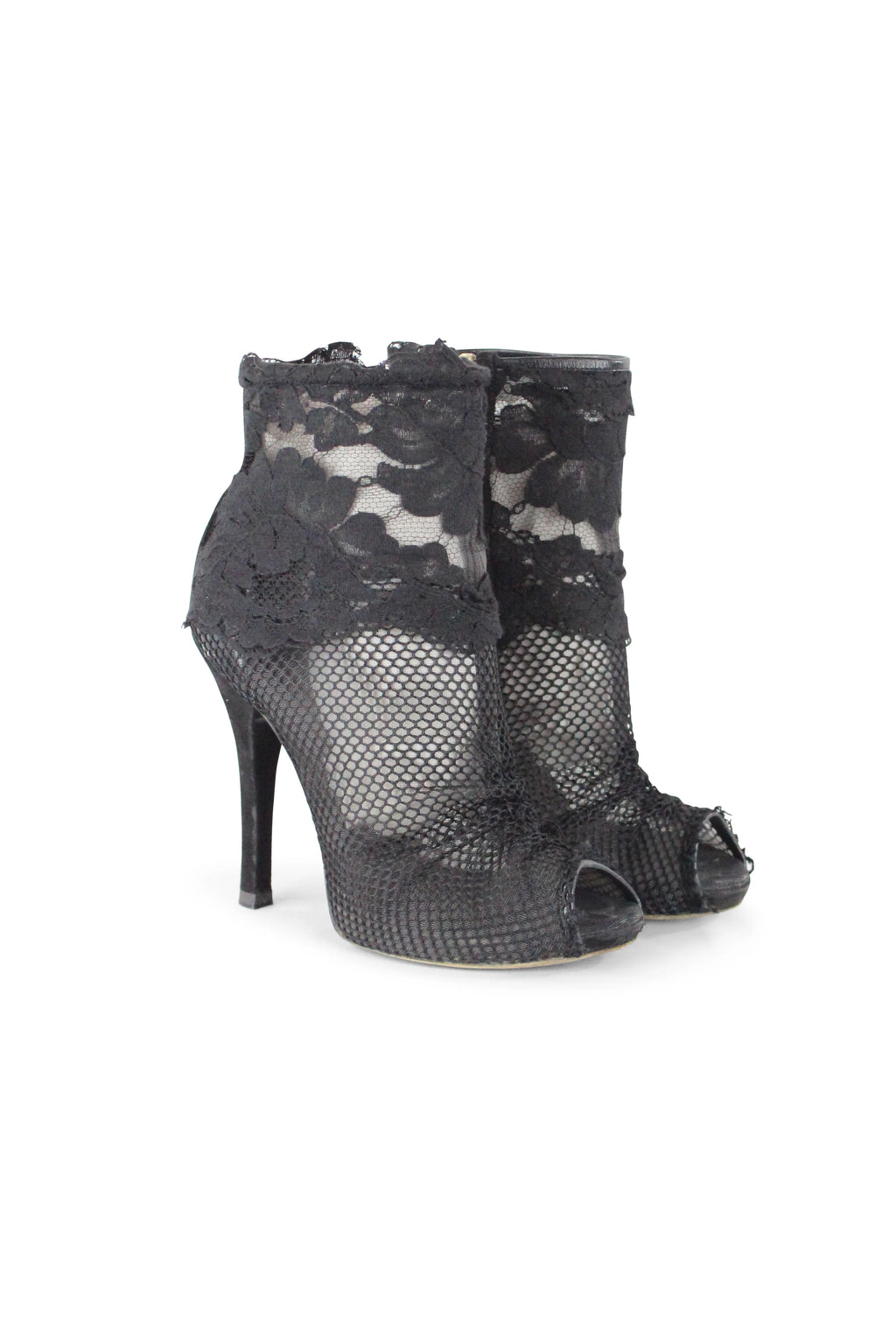 Lace ankle boots with peep toe SS2010
