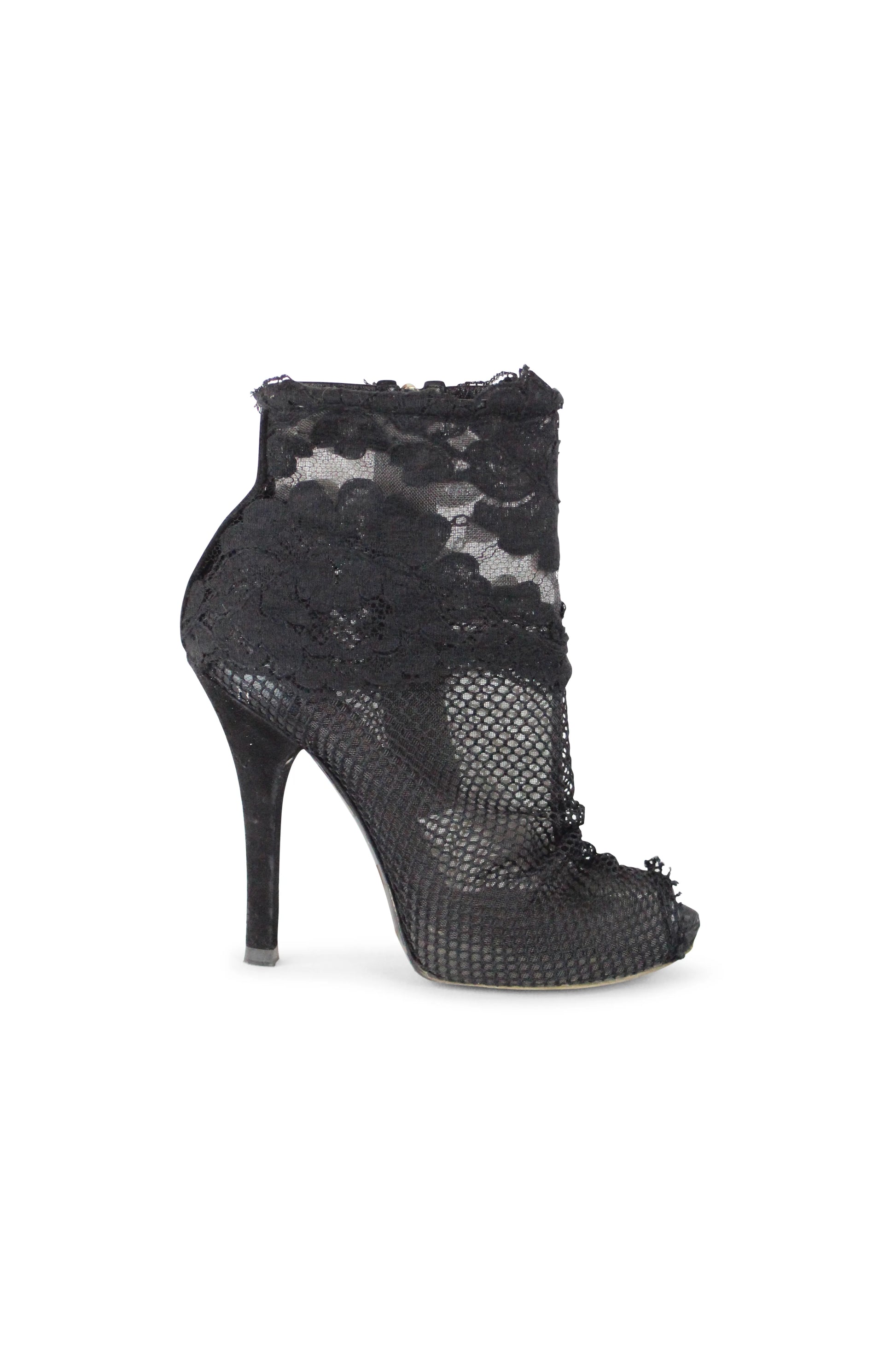 Lace ankle boots with peep toe SS2010