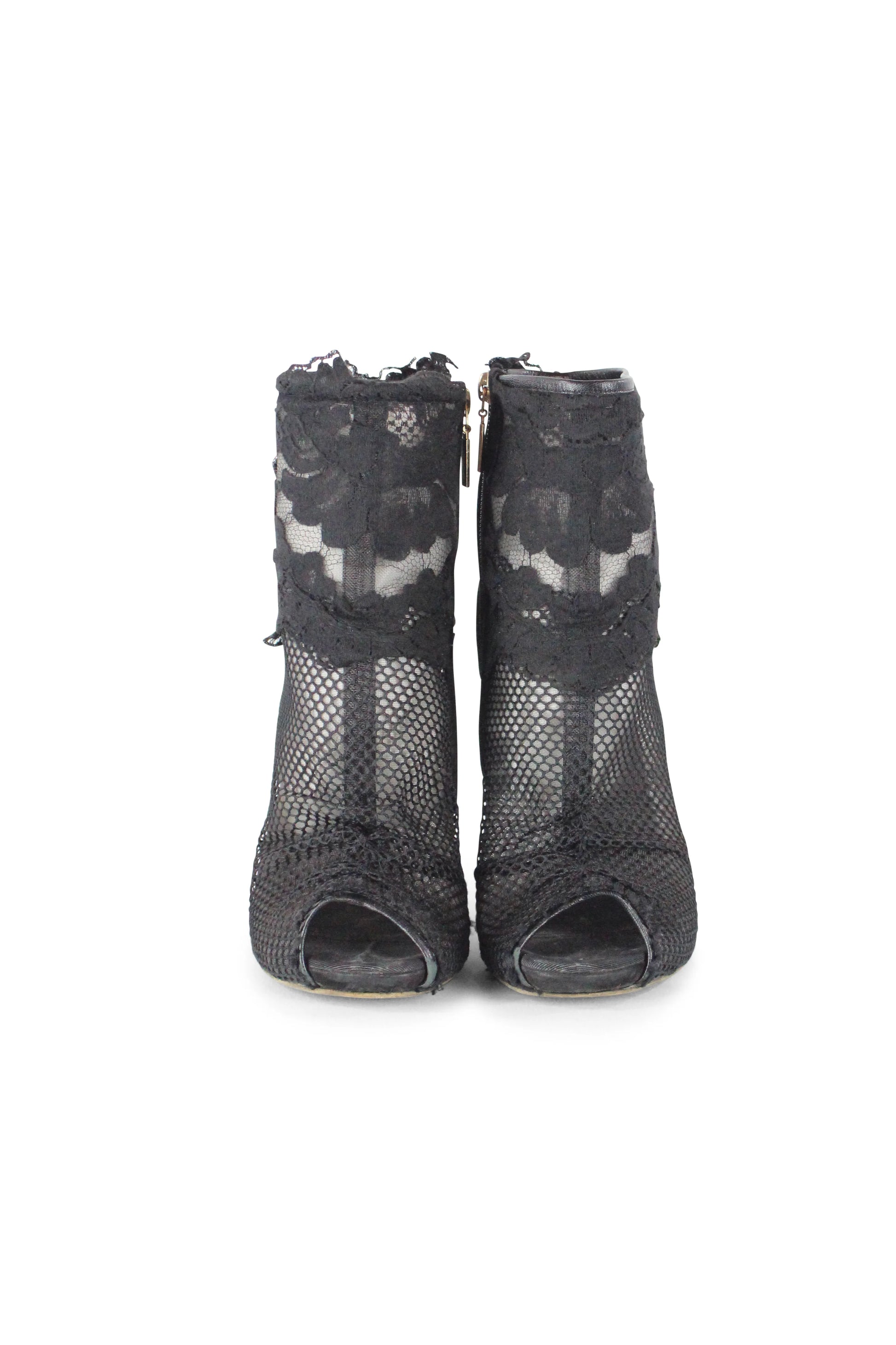 Lace ankle boots with peep toe SS2010