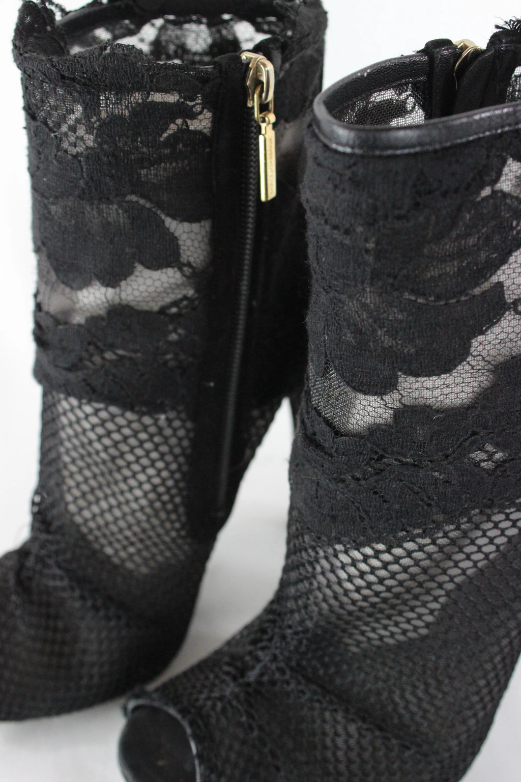 Lace ankle boots with peep toe SS2010