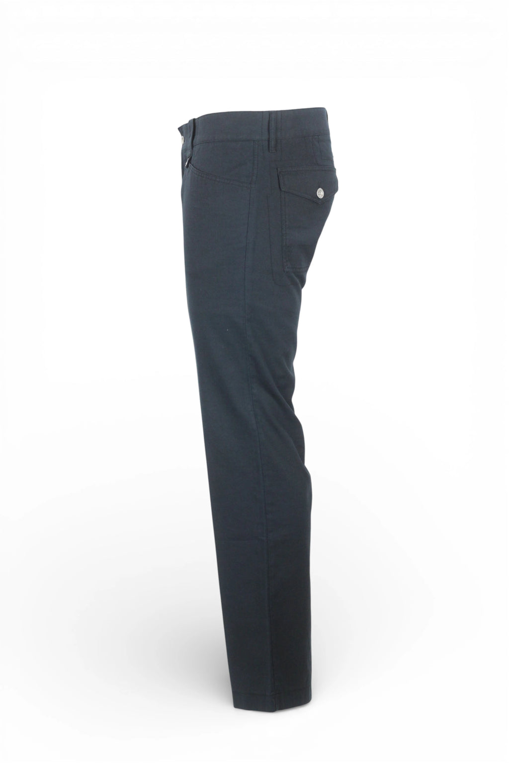 Navy Linen-Cotton Chinos