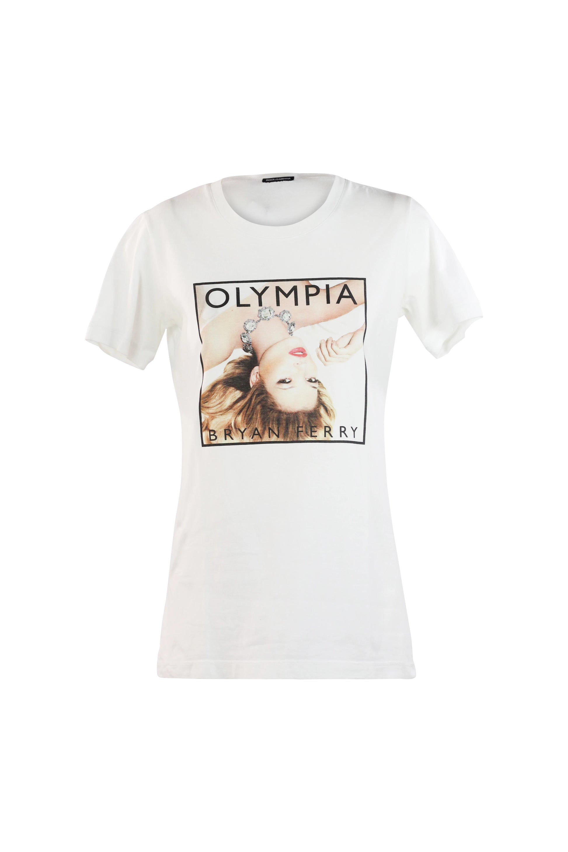 White T-Shirt with Olympia Album Cover Print