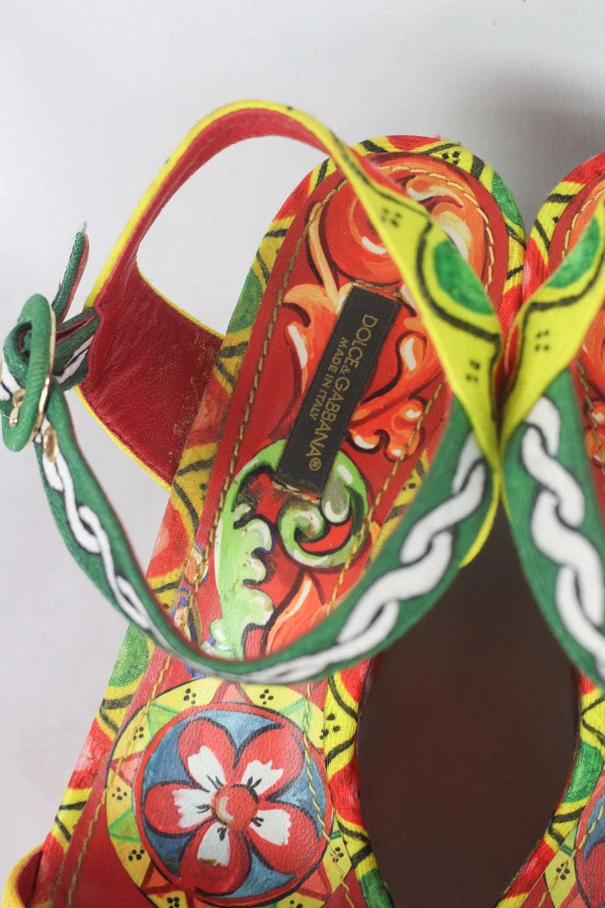 Carretto Print Canvas Wedge Sandals SS2016