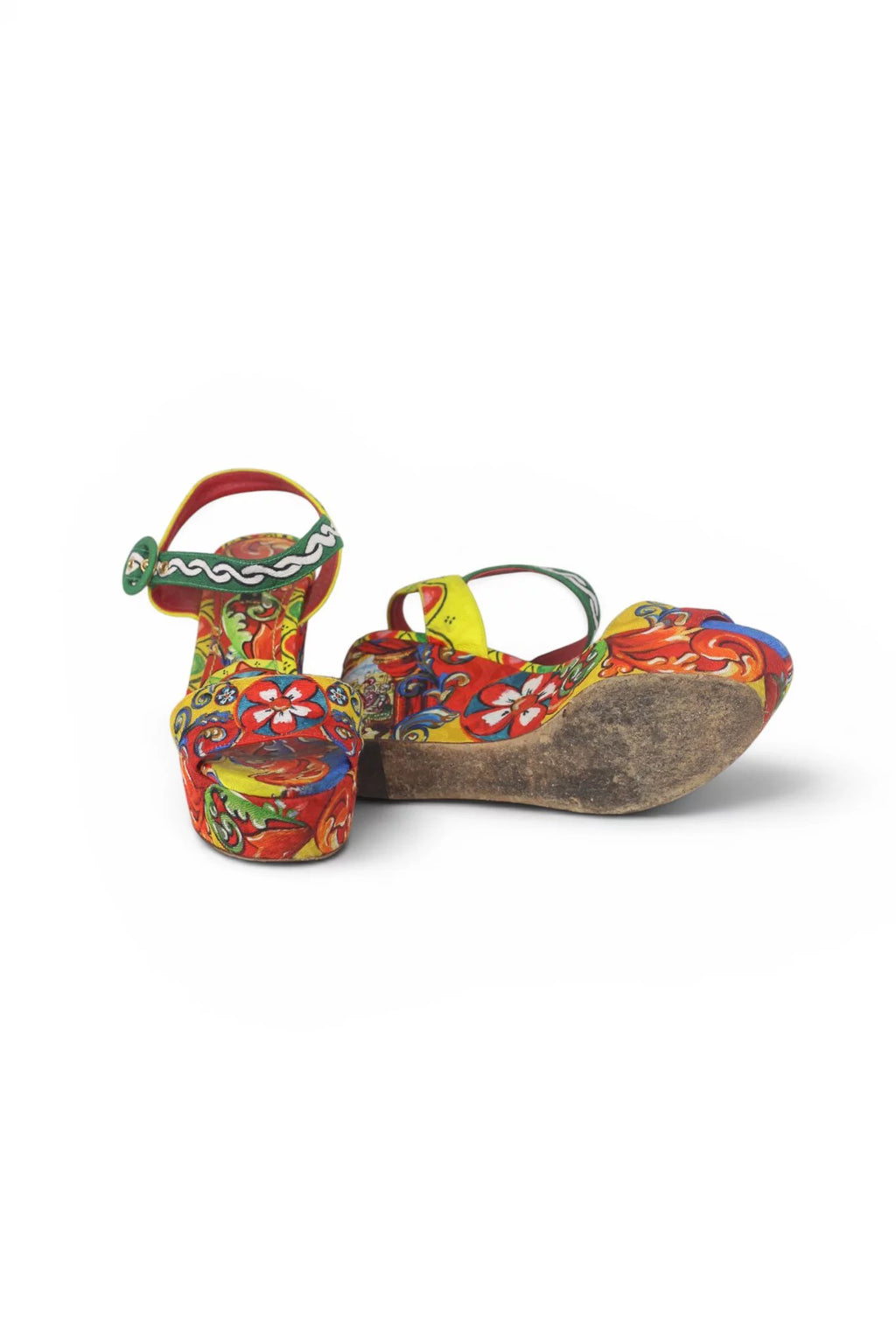 Carretto Print Canvas Wedge Sandals SS2016