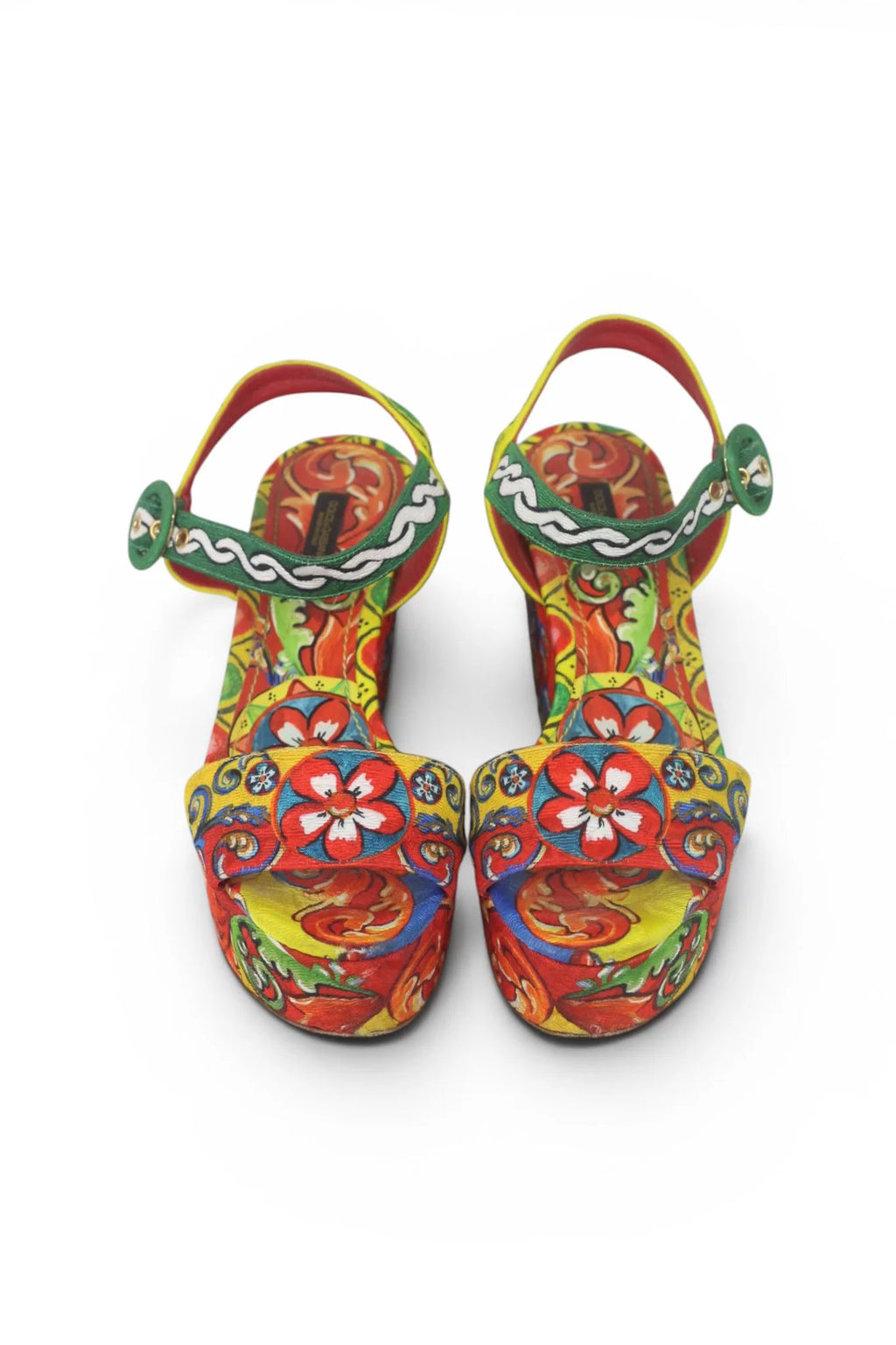 Carretto Print Canvas Wedge Sandals SS2016