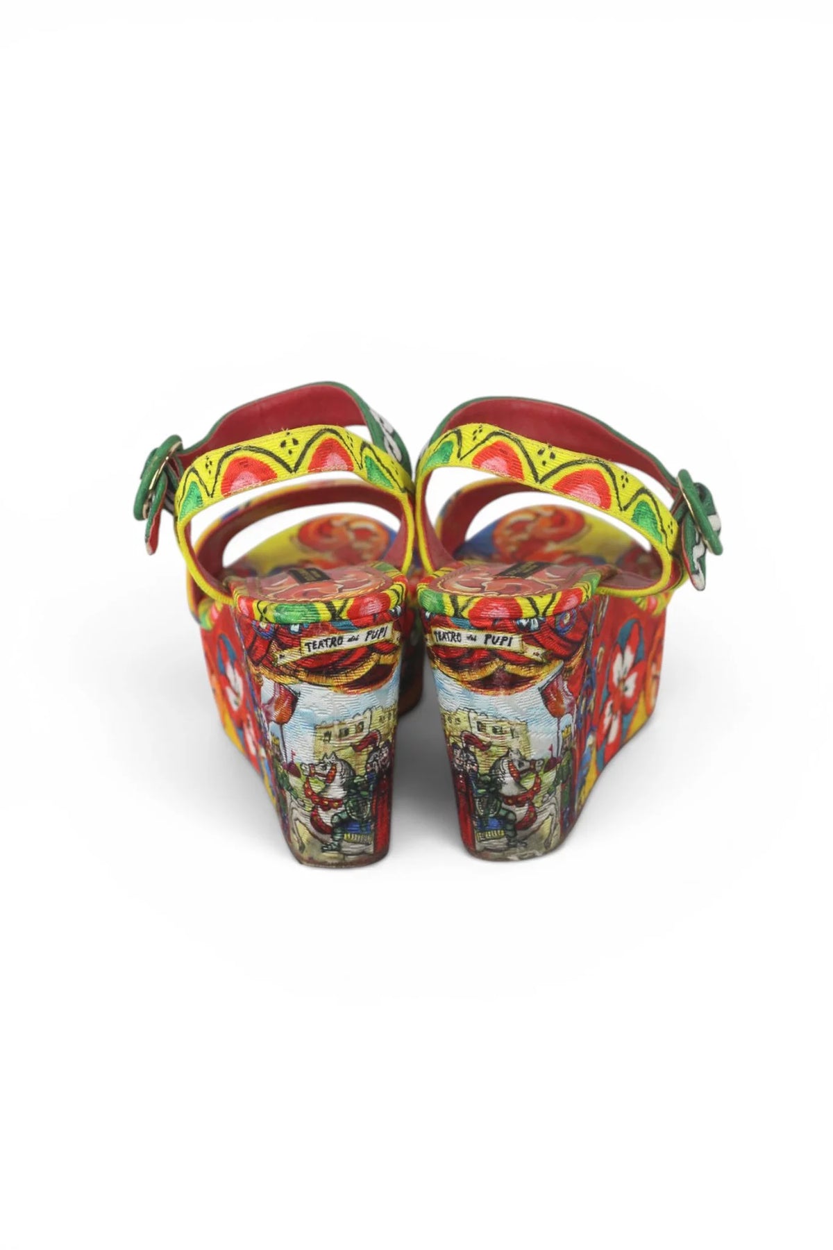 Carretto Print Canvas Wedge Sandals SS2016