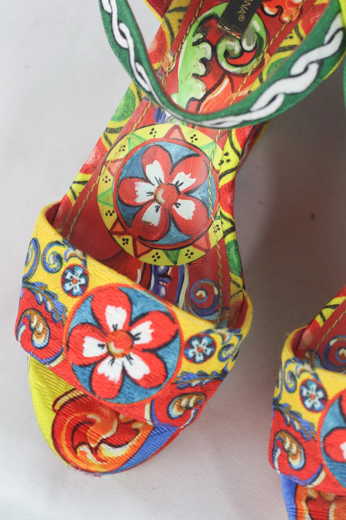Carretto Print Canvas Wedge Sandals SS2016