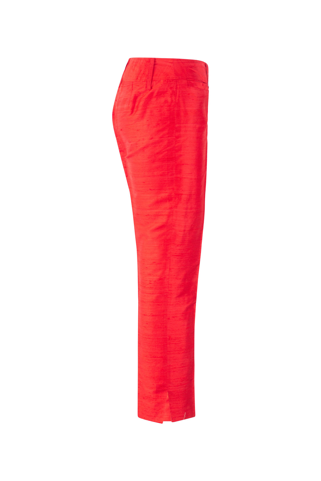 Red Chantung Trousers