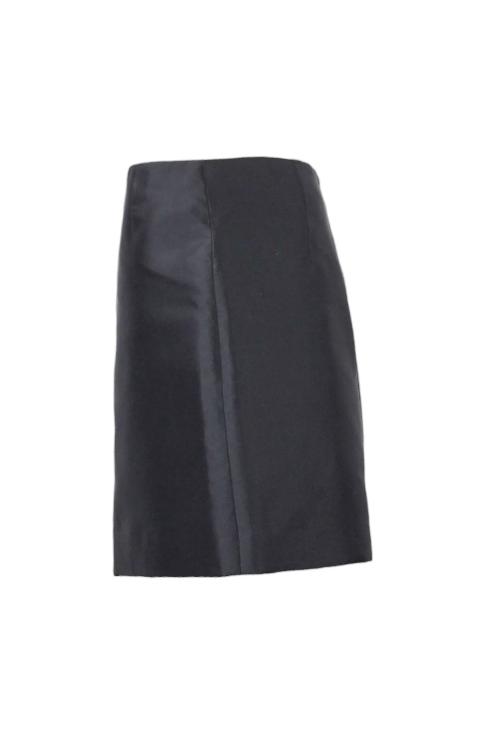 Black Silk Mini Skirt A-Line