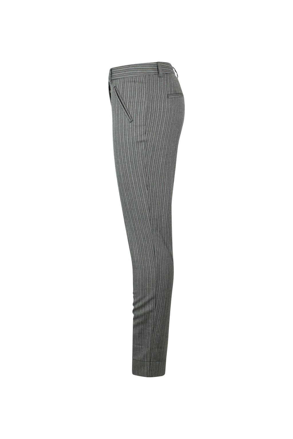Striped Wool-Blend Slim Trousers