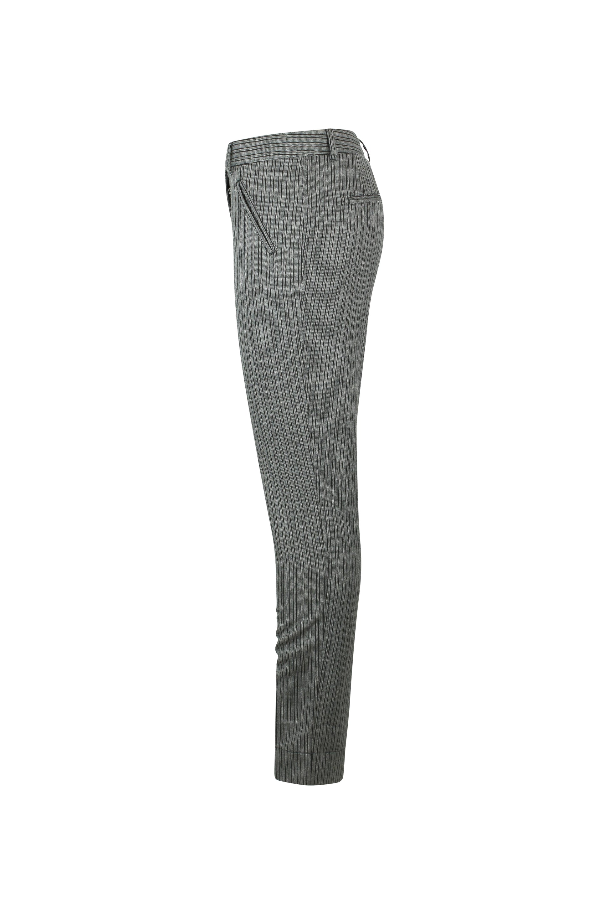 Striped Wool-Blend Slim Trousers