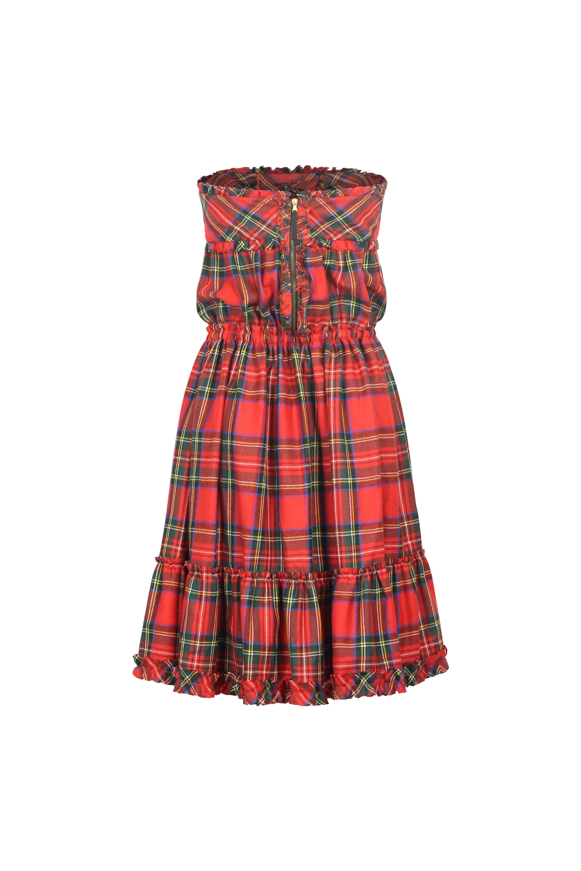 Tartan ruffled dress