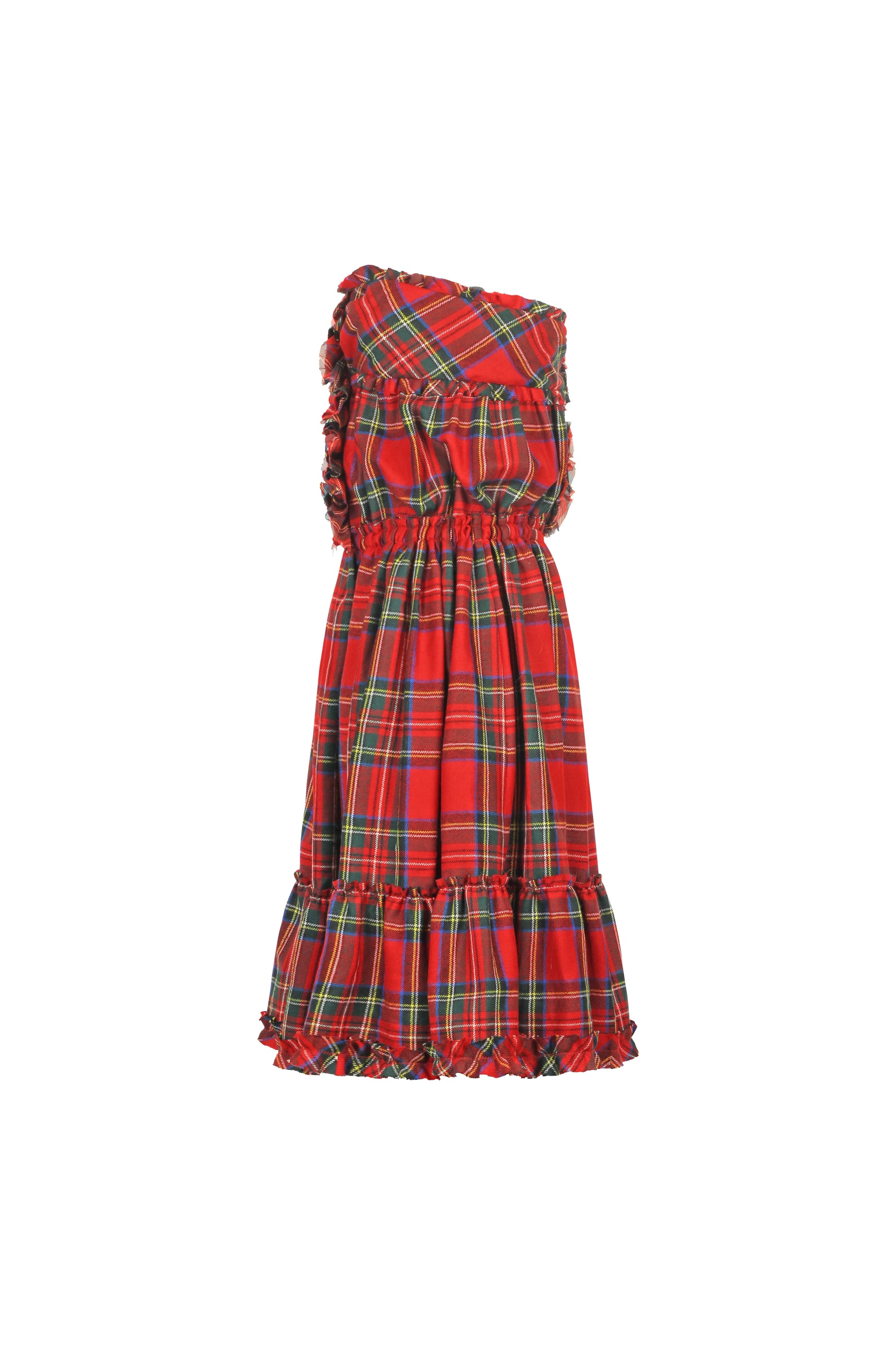 Tartan ruffled dress