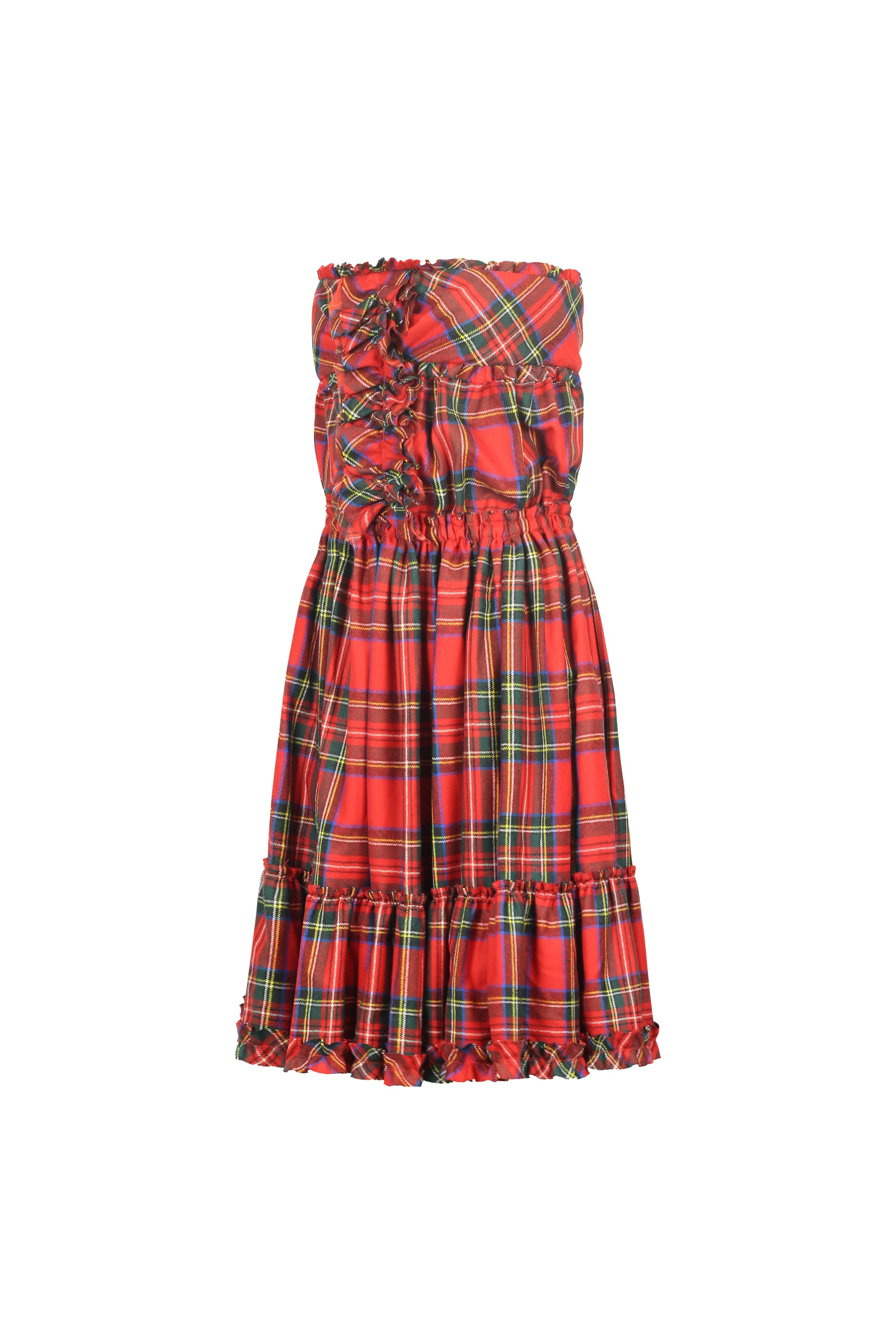 Tartan ruffled dress