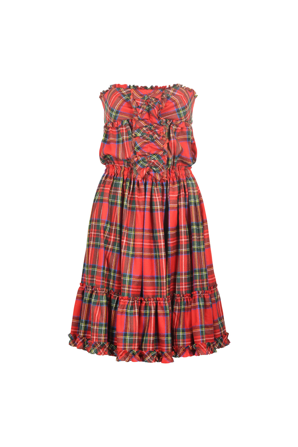 Tartan ruffled dress