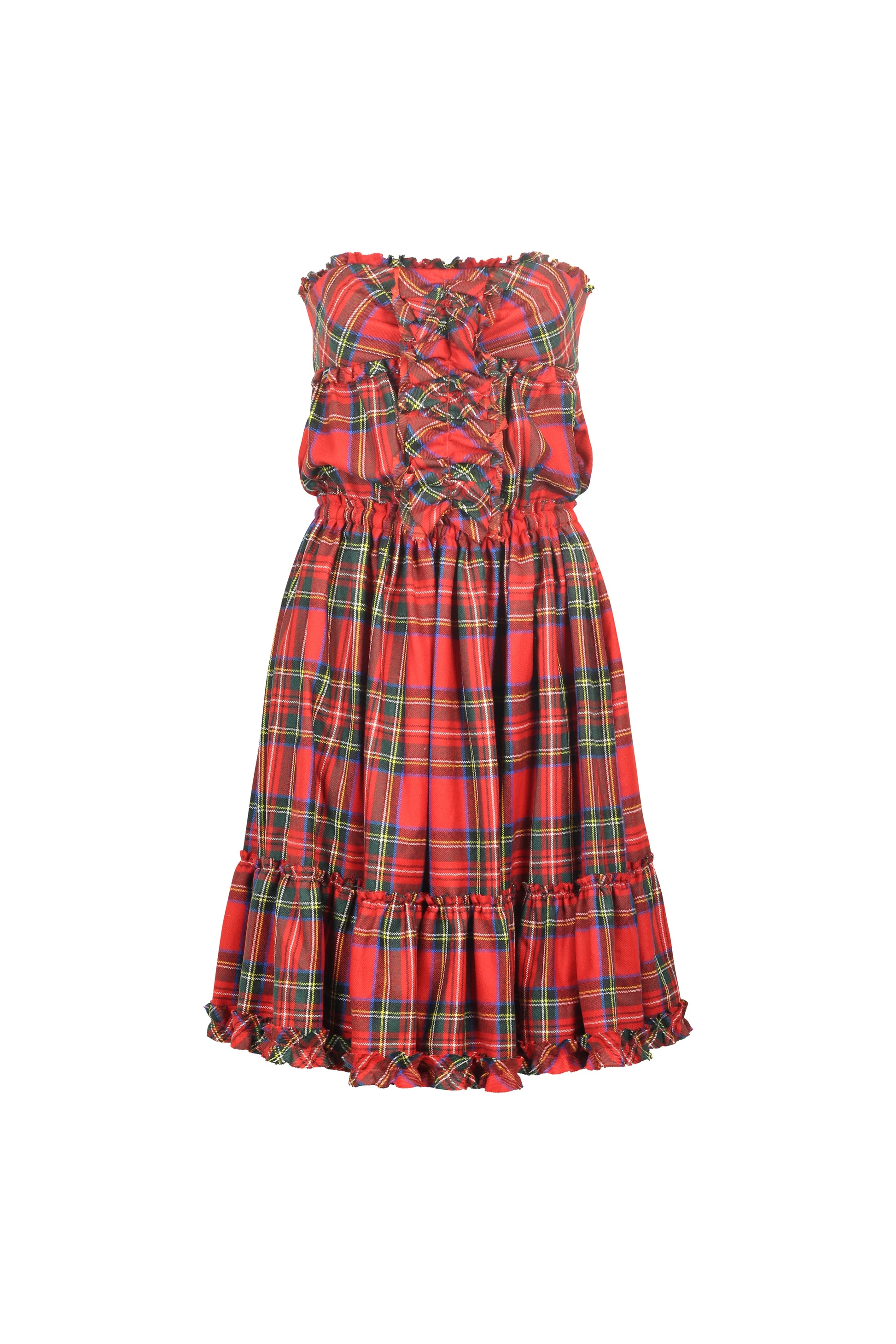 Tartan ruffled dress