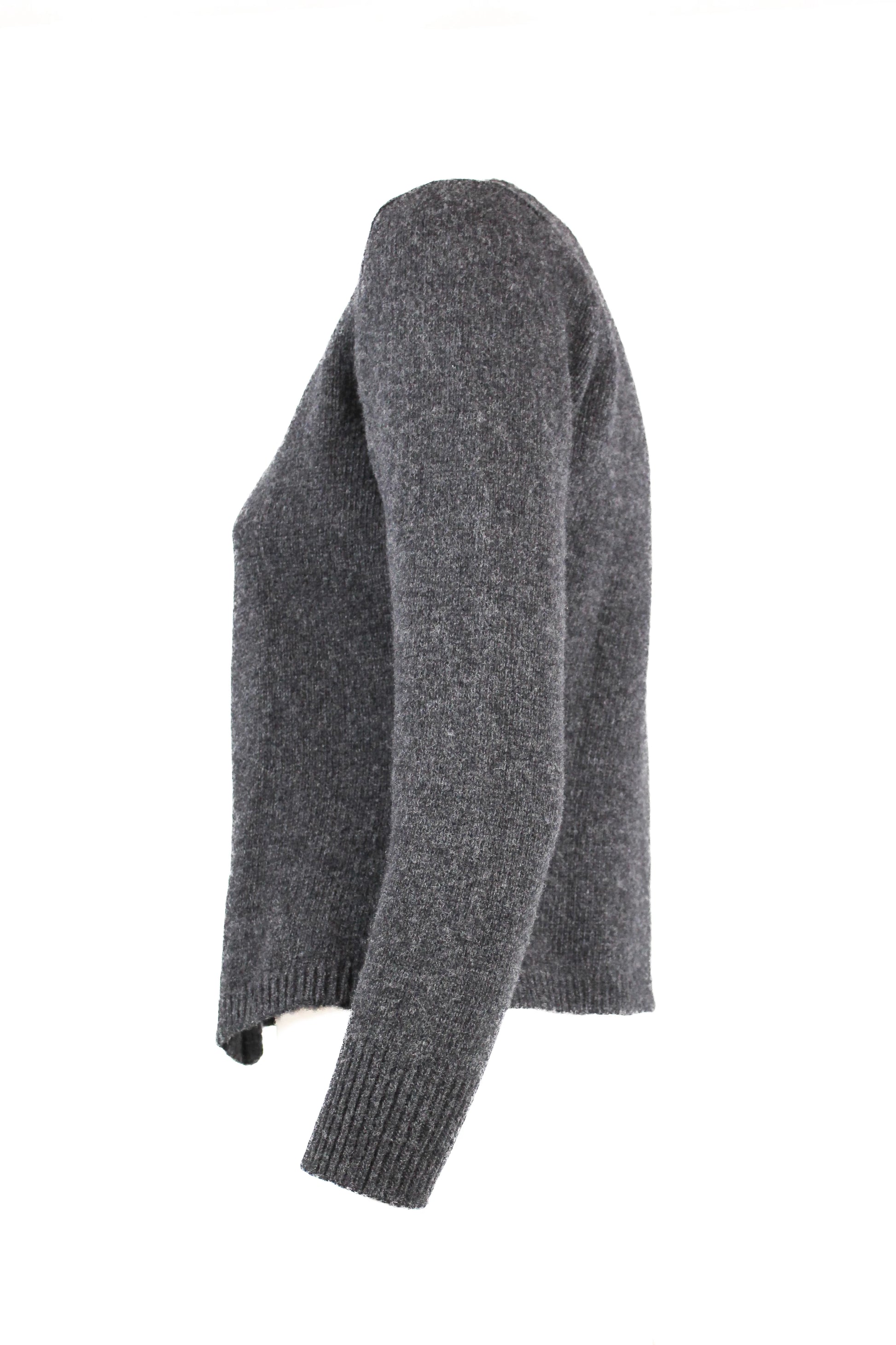Grey Wool Slim Fit Cardigan