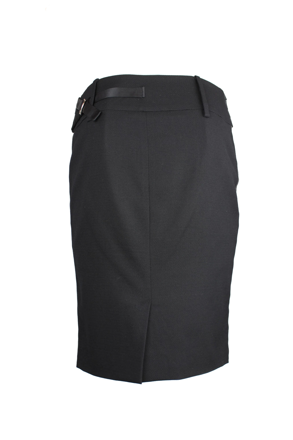 Smoking-inspired mini skirt with silk waistband