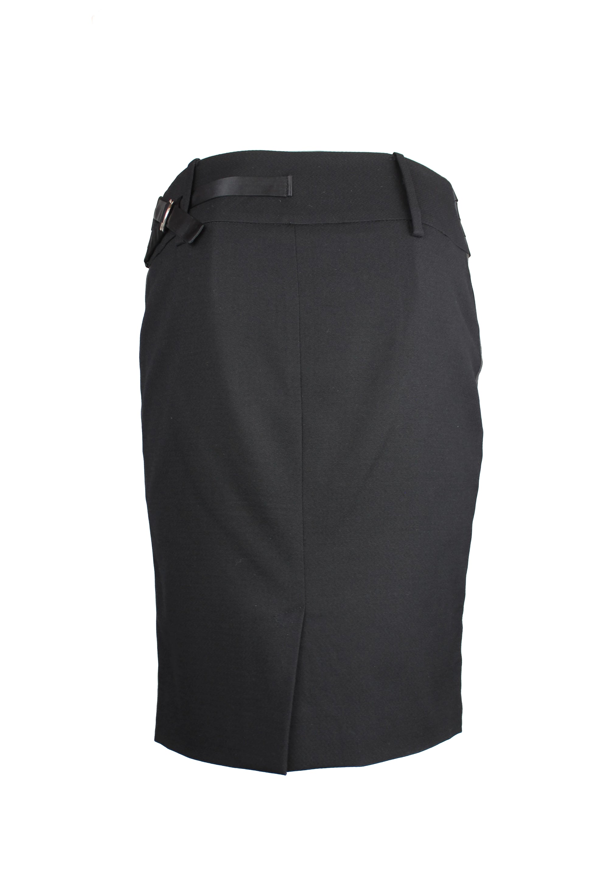 Smoking-inspired mini skirt with silk waistband